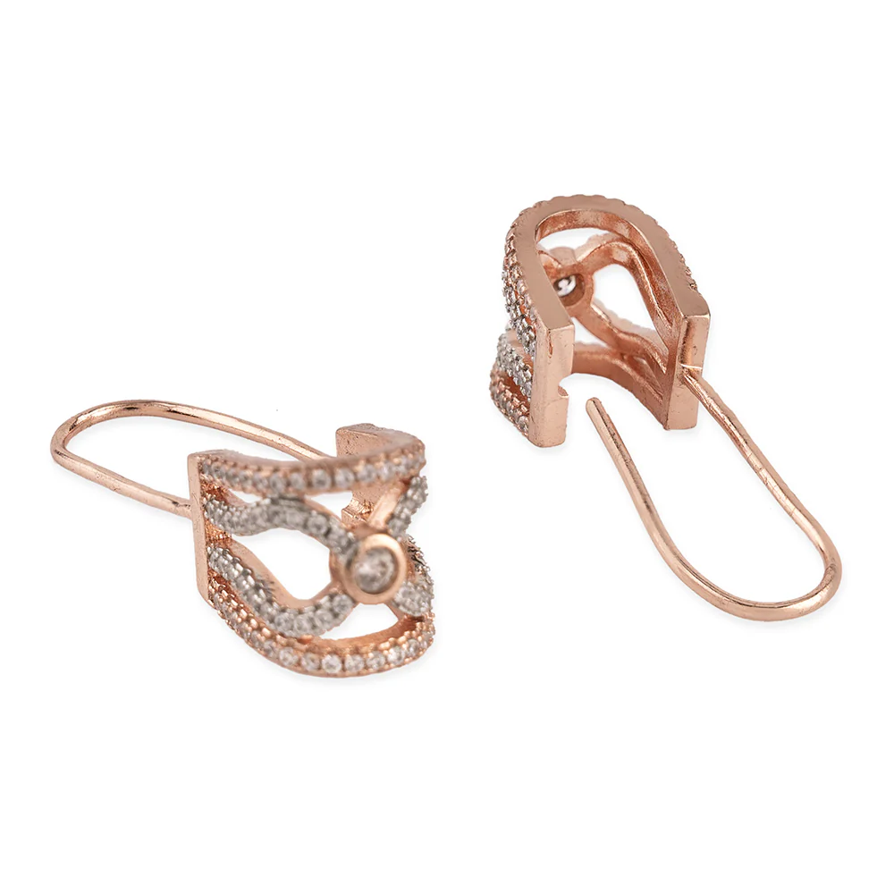 Minimalistic Rose Gold Earrings - Image 4