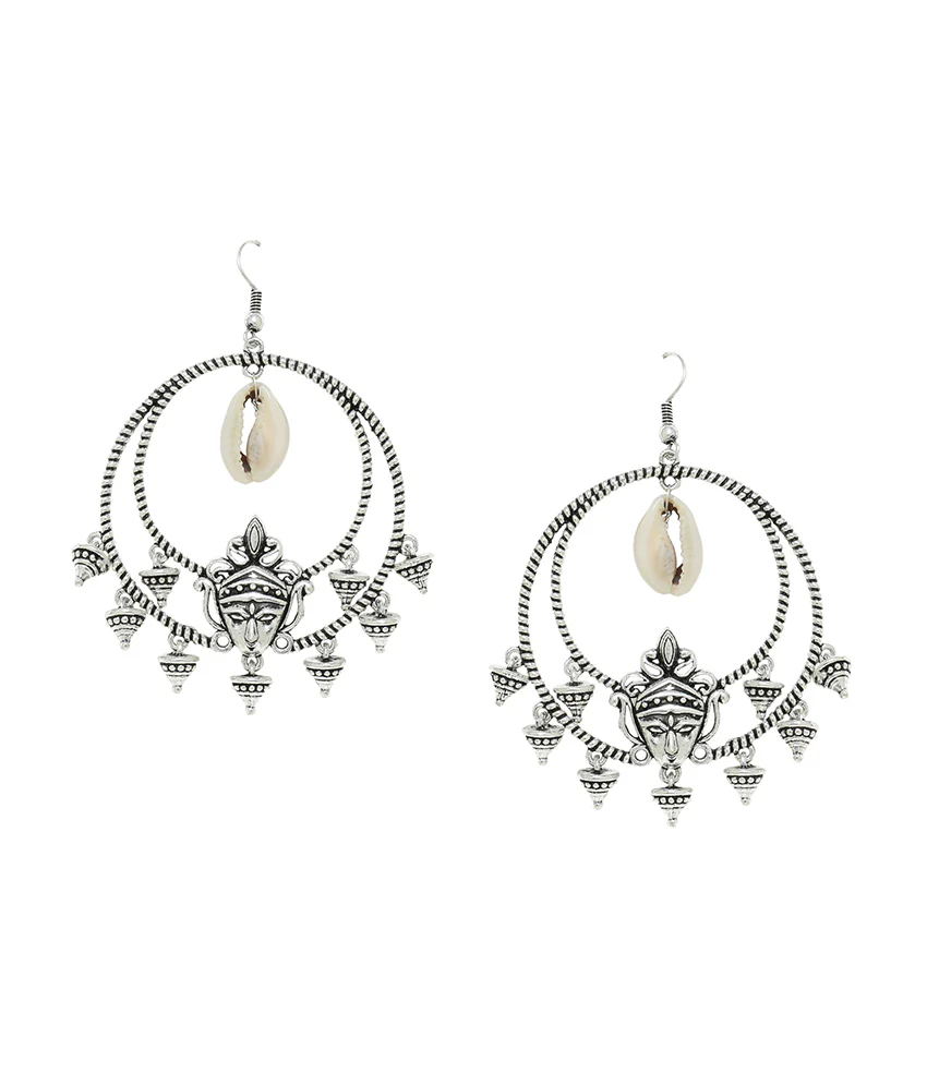 Mohenjo-Daro Deity Sea Shell Earrings - Image 3