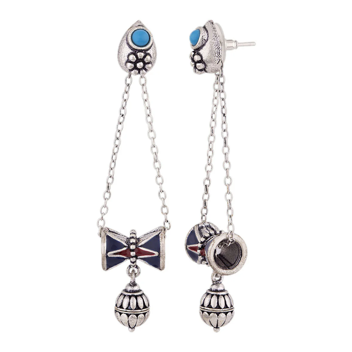 Moksh Ext Damaru Motif Earrings - Image 4