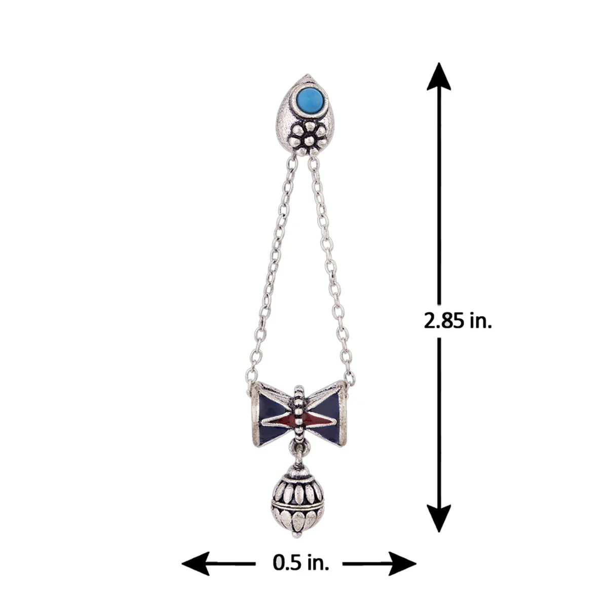 Moksh Ext Damaru Motif Earrings - Image 5