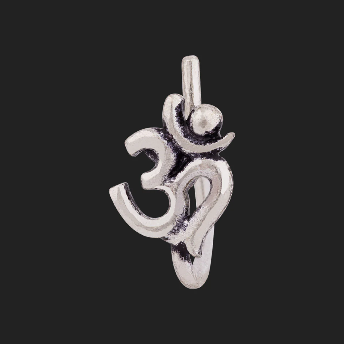 Moksh Ext OM Nose Ring - Image 3