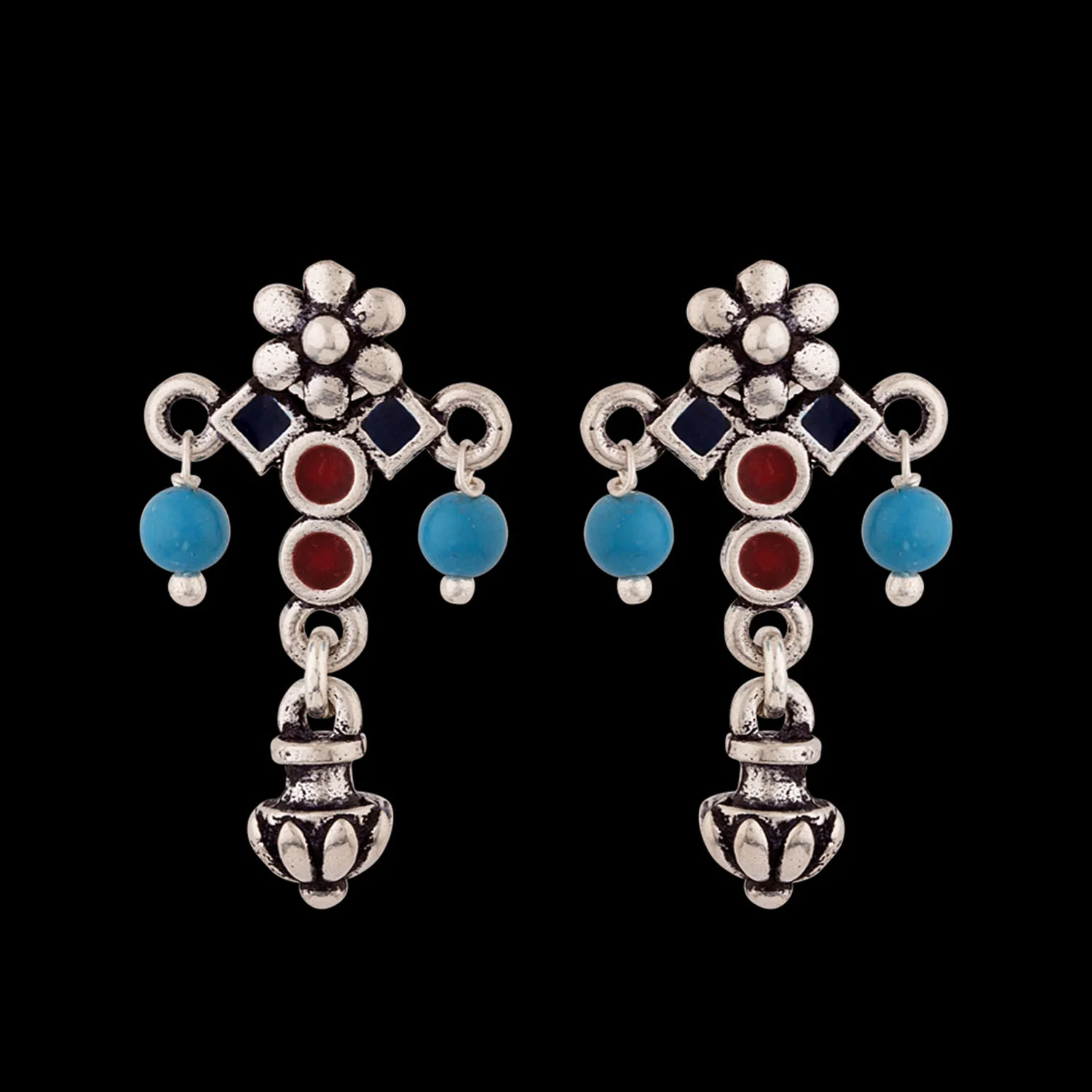 Moksha Floral Drop Earrings - Image 3