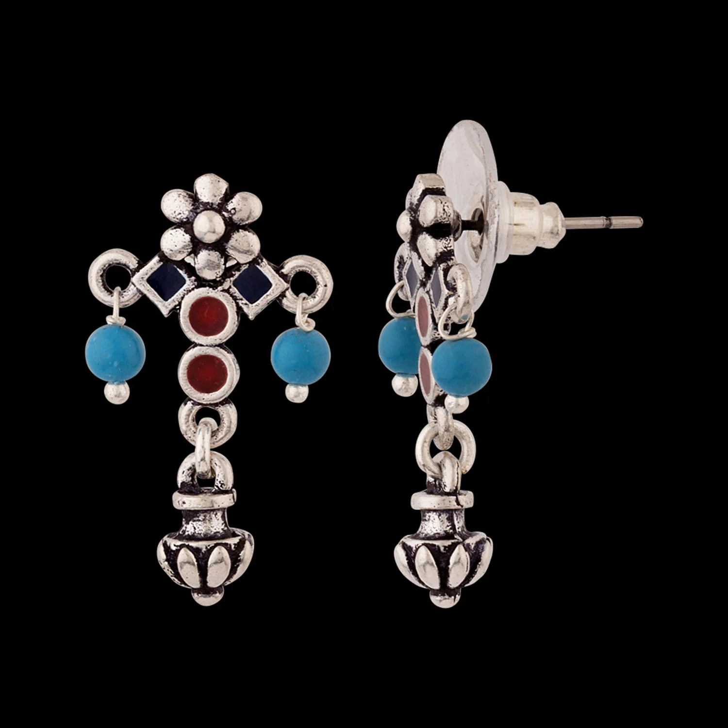 Moksha Floral Drop Earrings - Image 4