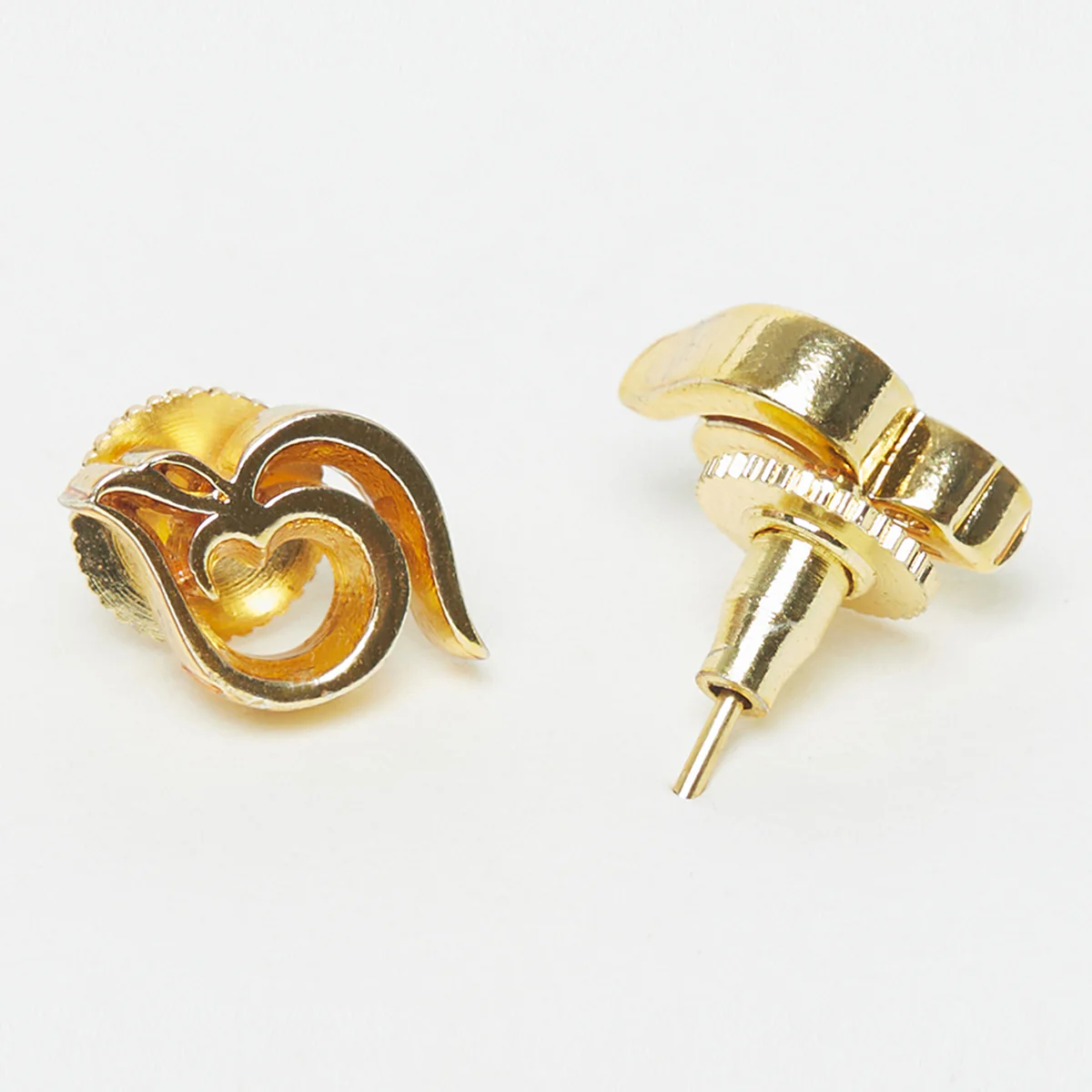 Moksha Gold Plated OM Stud Earrings - Image 3