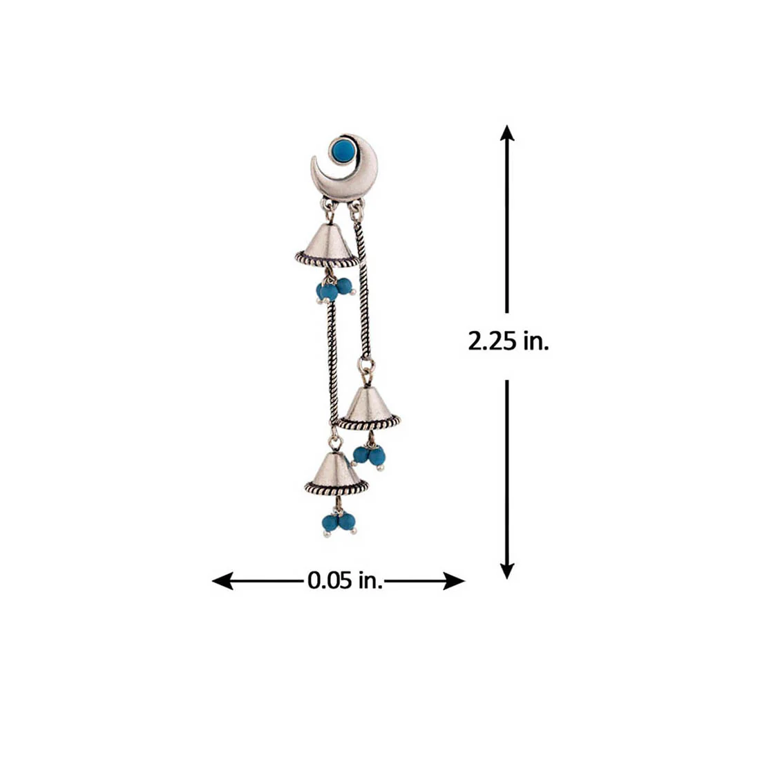 Moksha Half Moon Drop Earrings - Image 5