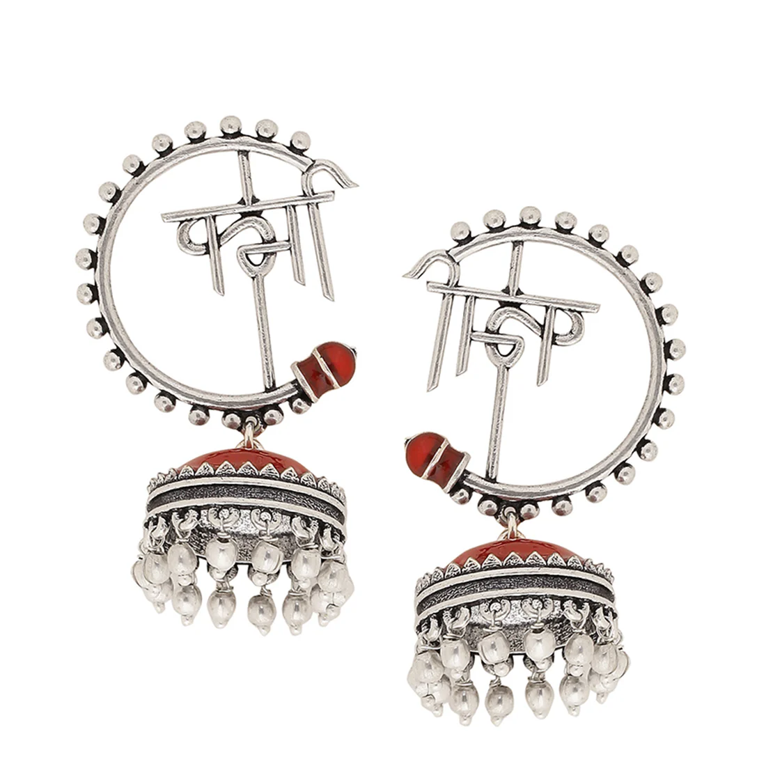 Moksha Semi Circle Earrings - Image 3