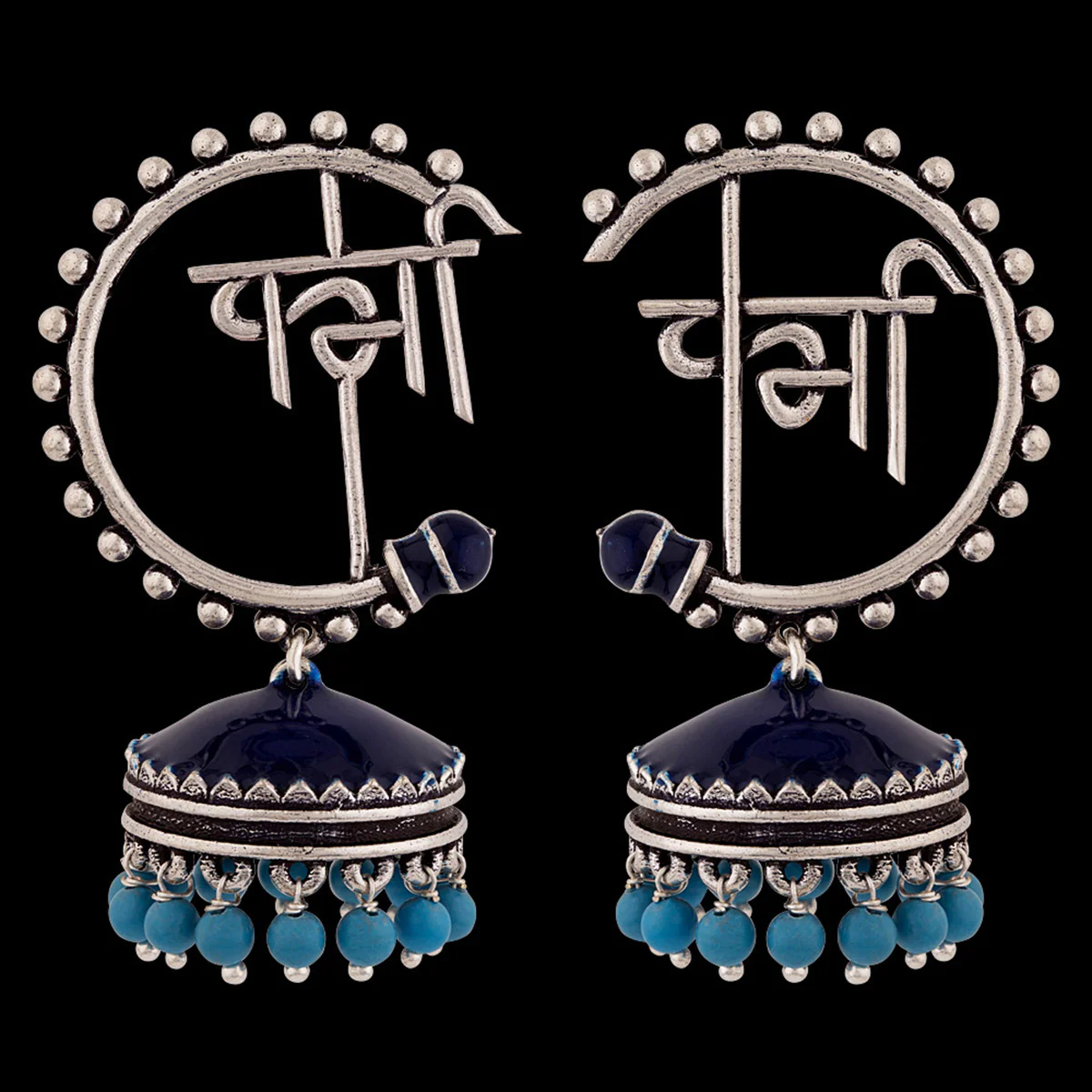 Moksha Semi Circle Jhumka Earrings - Image 3