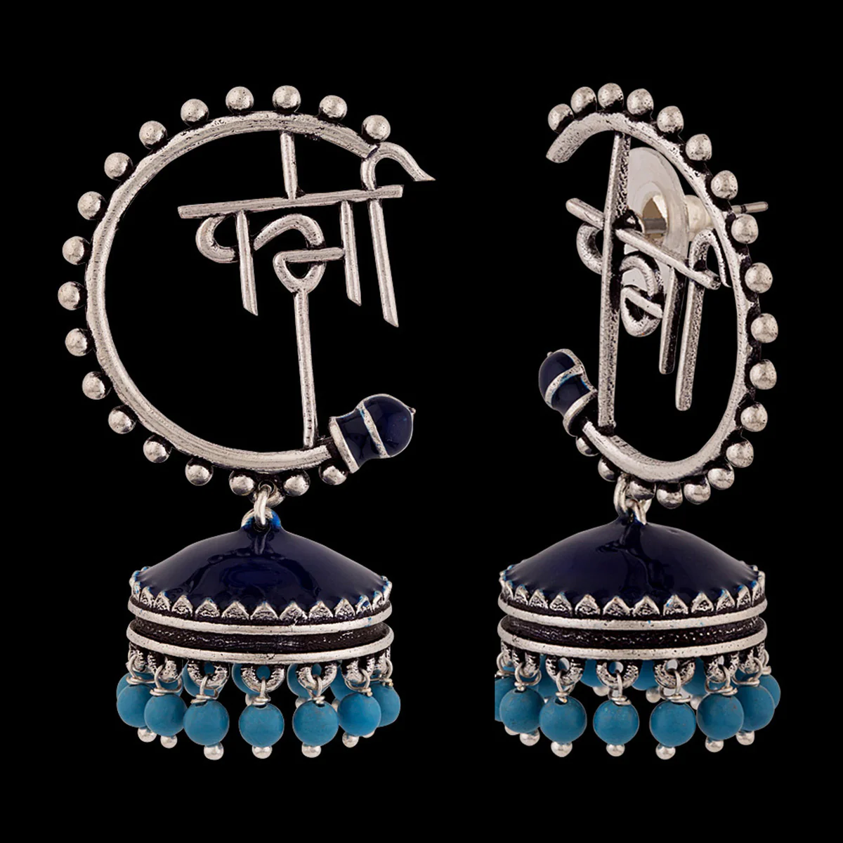 Moksha Semi Circle Jhumka Earrings - Image 4