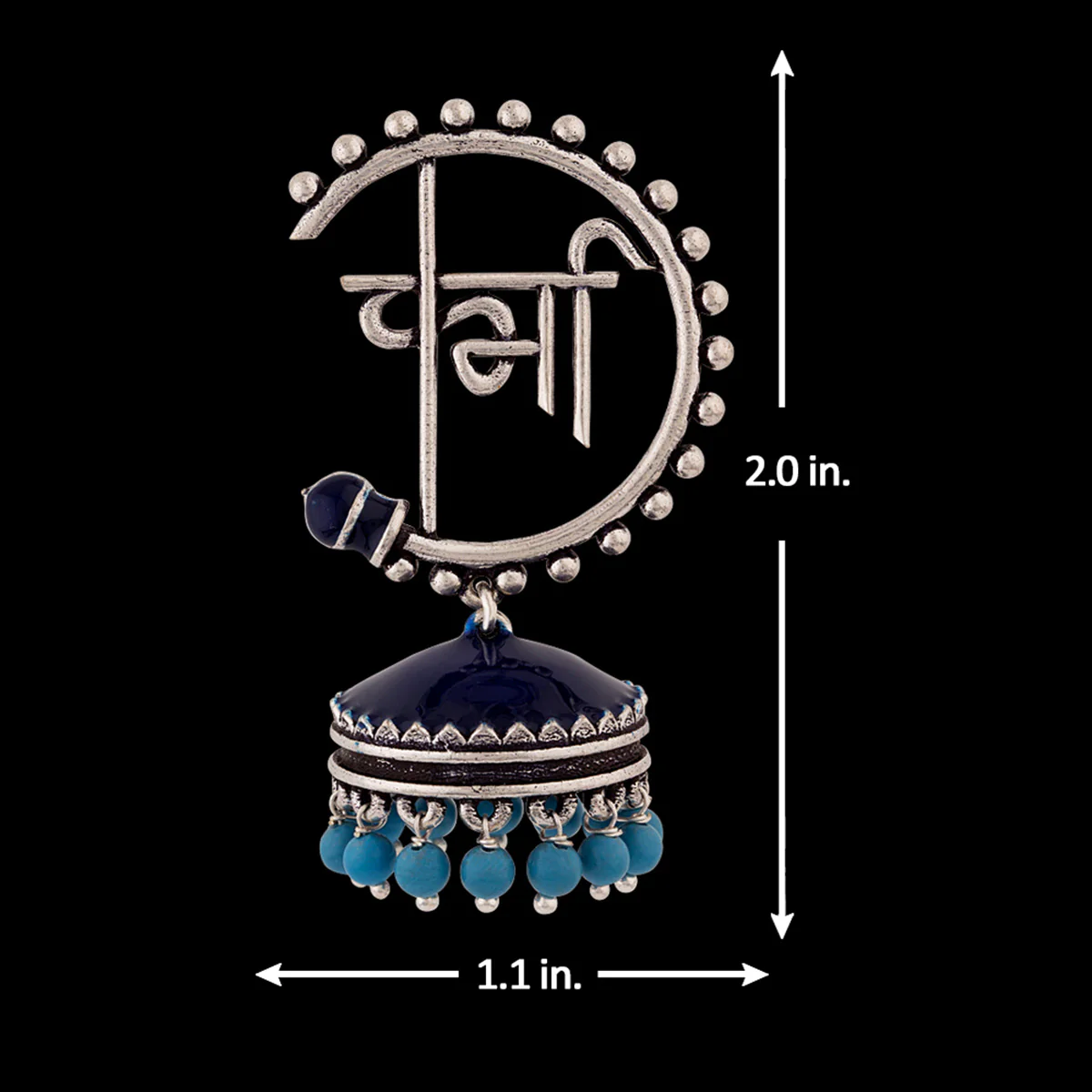 Moksha Semi Circle Jhumka Earrings - Image 5