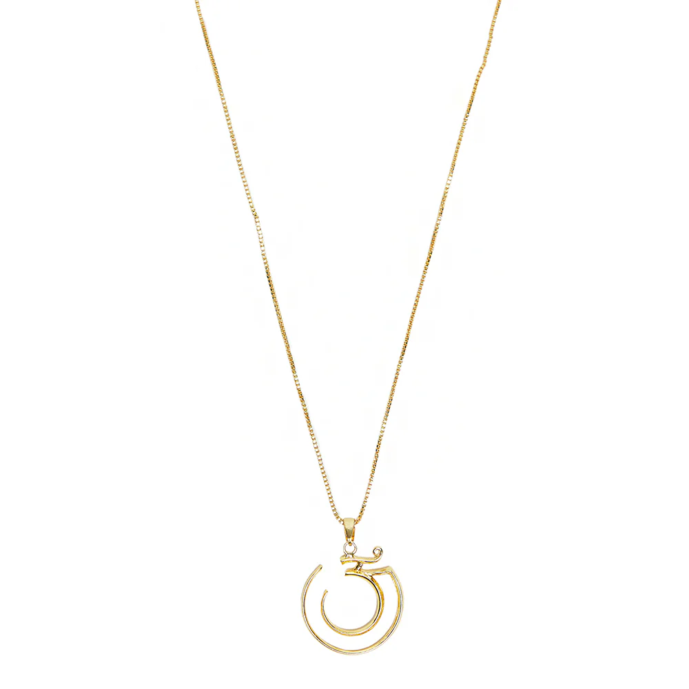 Moksha Statement Gold Tone Pendant - Image 3