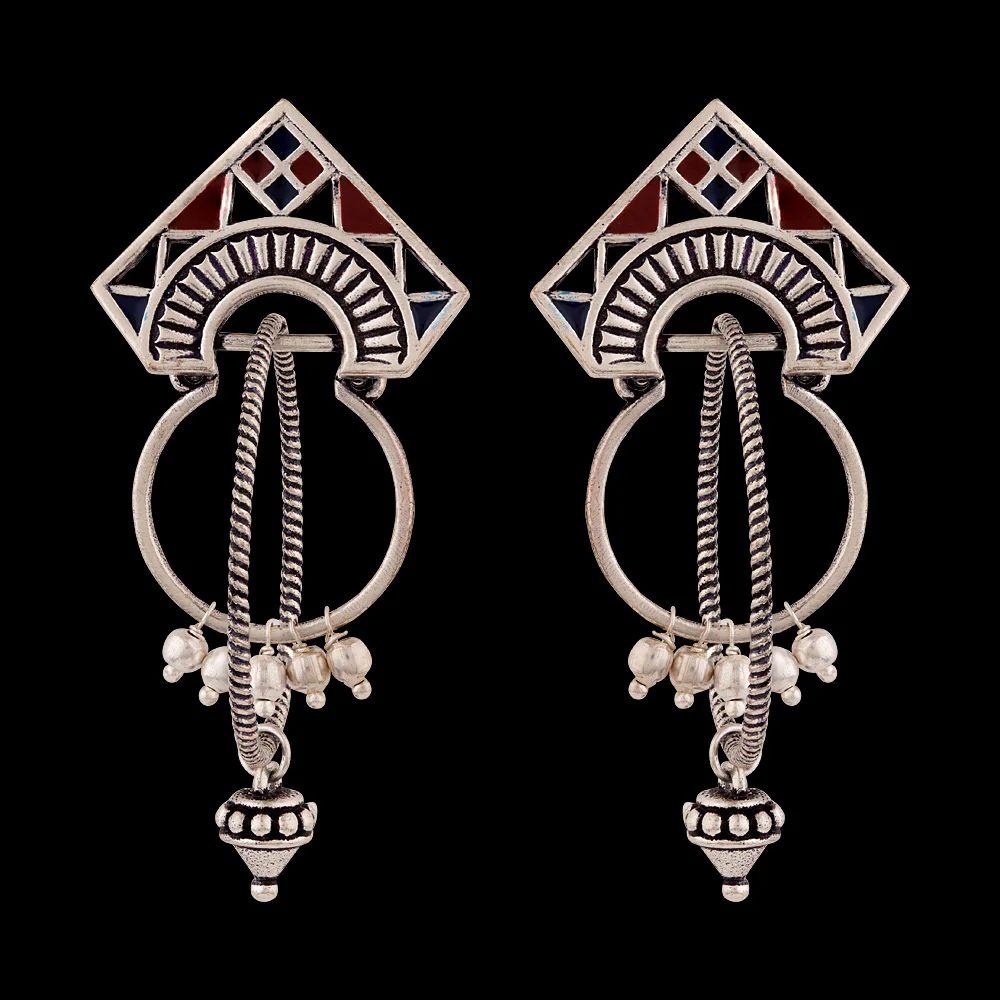 Moksha Tribal Hoop Earrings - Image 3