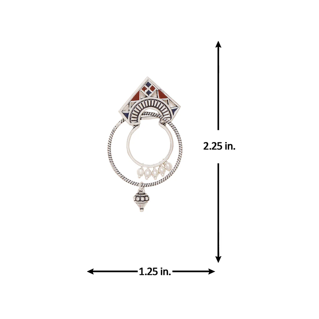 Moksha Tribal Hoop Earrings - Image 5