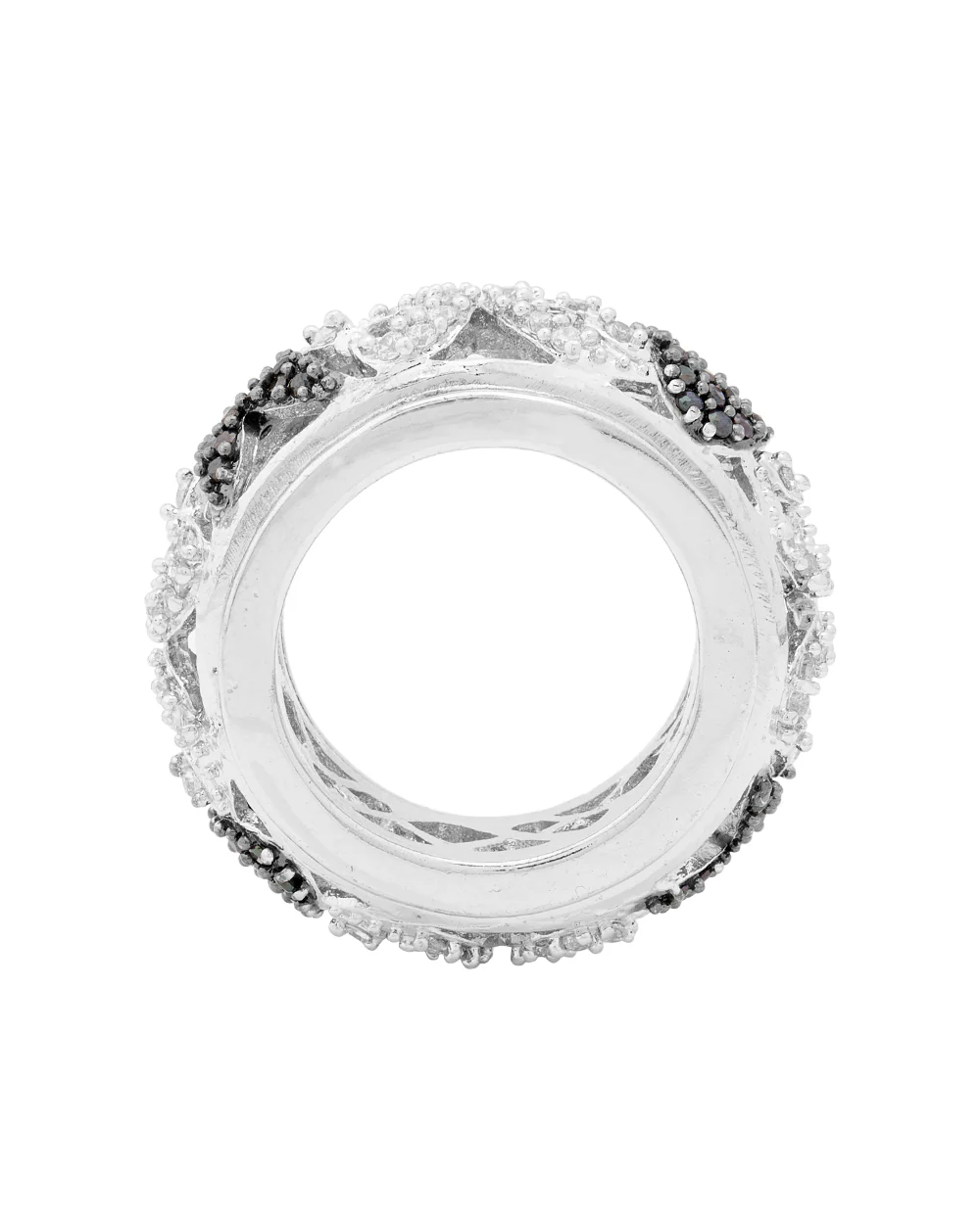 Monochrome Band Ring with Silver Plating - Image 2