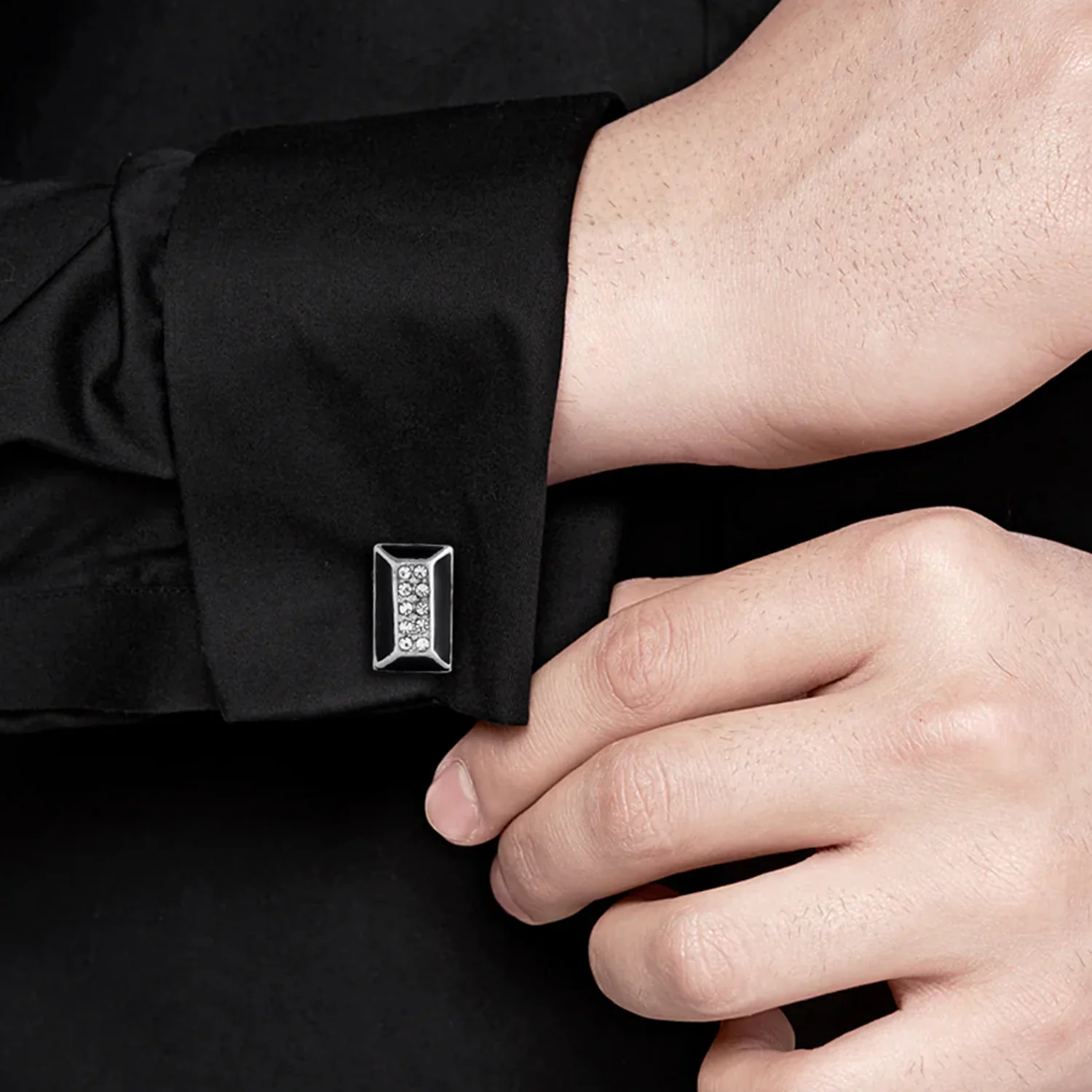 Monochrome Mens Cufflinks - Image 2