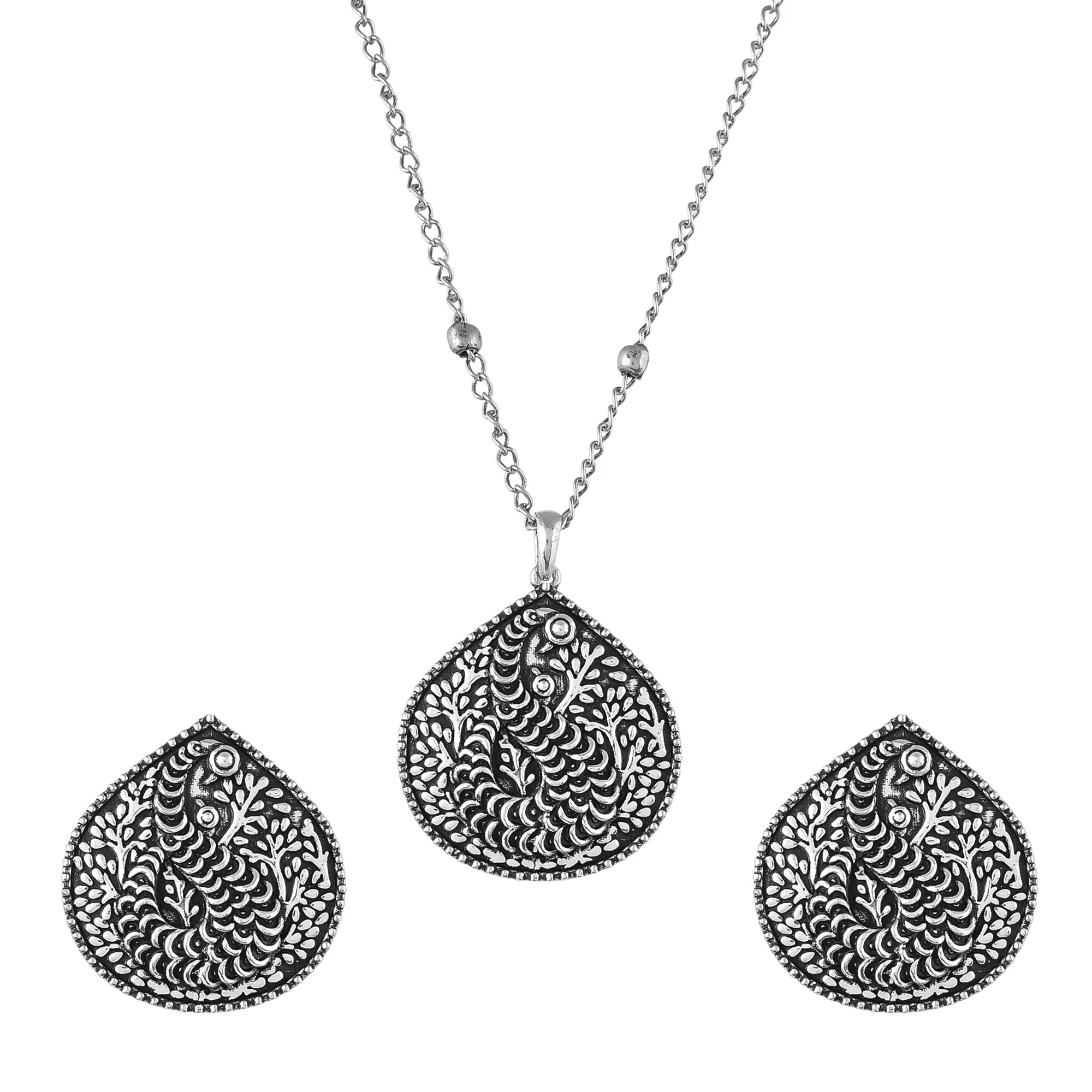 Morni Mayil Pendant Set - Image 3