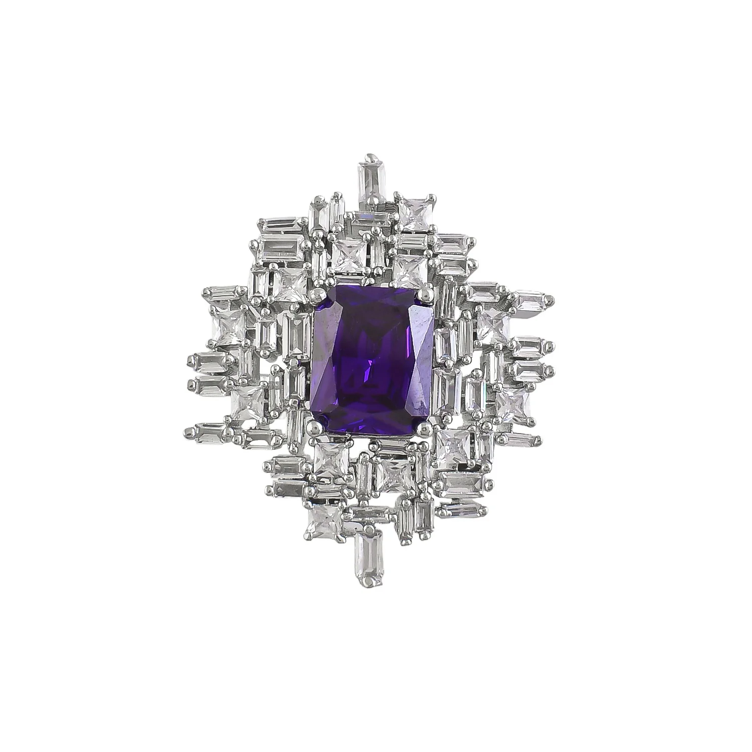 Mosaic Captivating Cluster Statement Cocktail Ring - Image 5