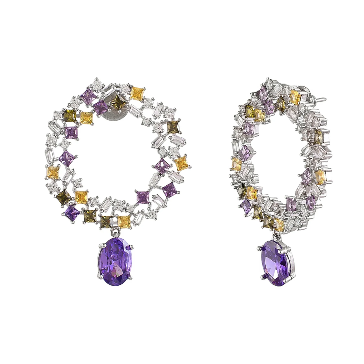 Mosaic Circle Of Radiance Statement  Earrings - Image 3