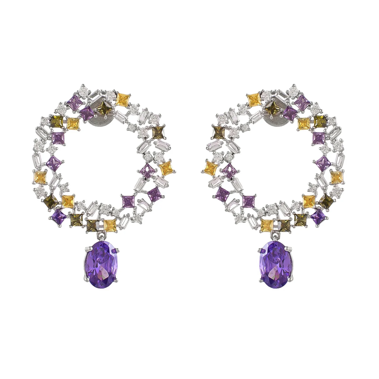 Mosaic Circle Of Radiance Statement  Earrings - Image 4