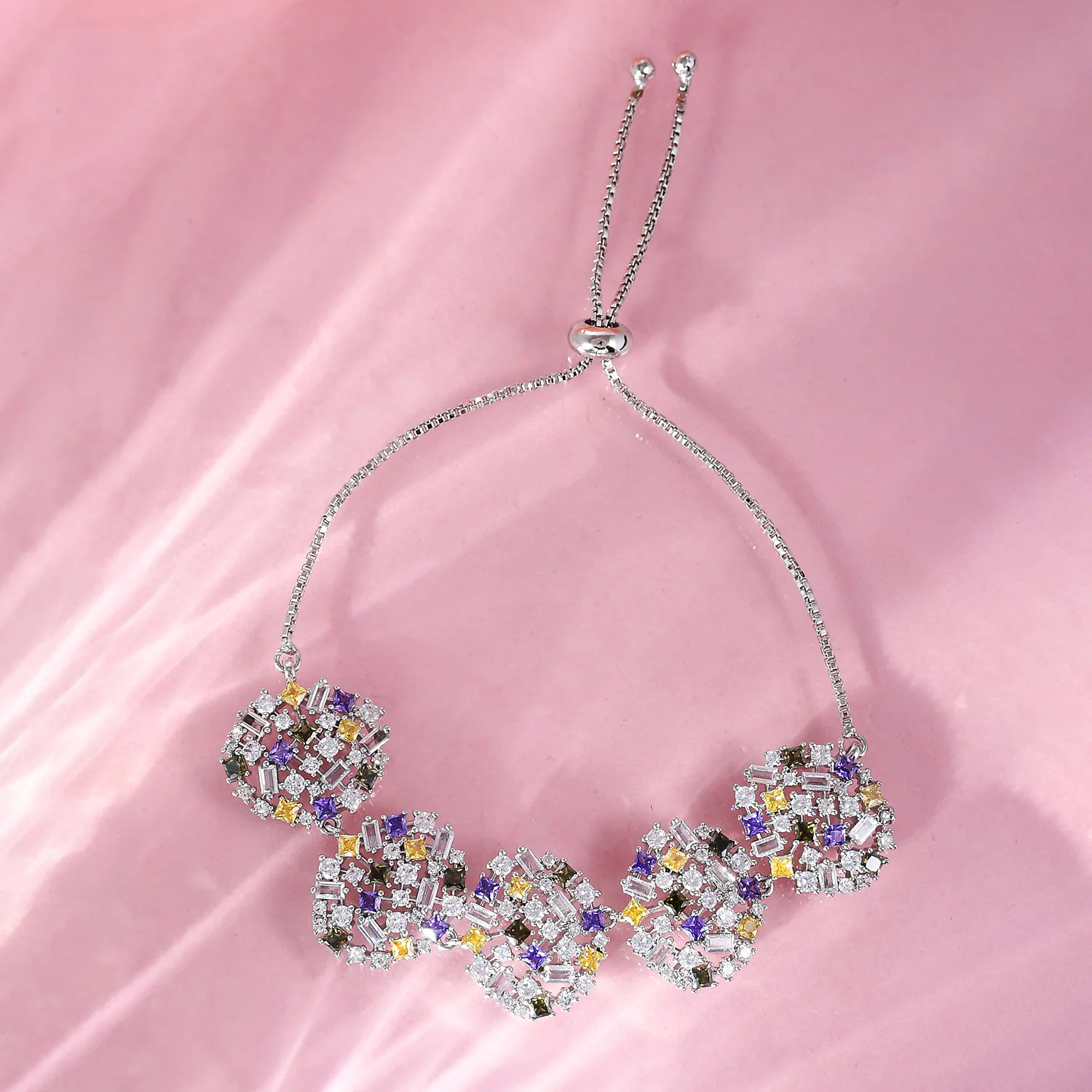 Mosaic Refined Glam Draw-String Bracelet