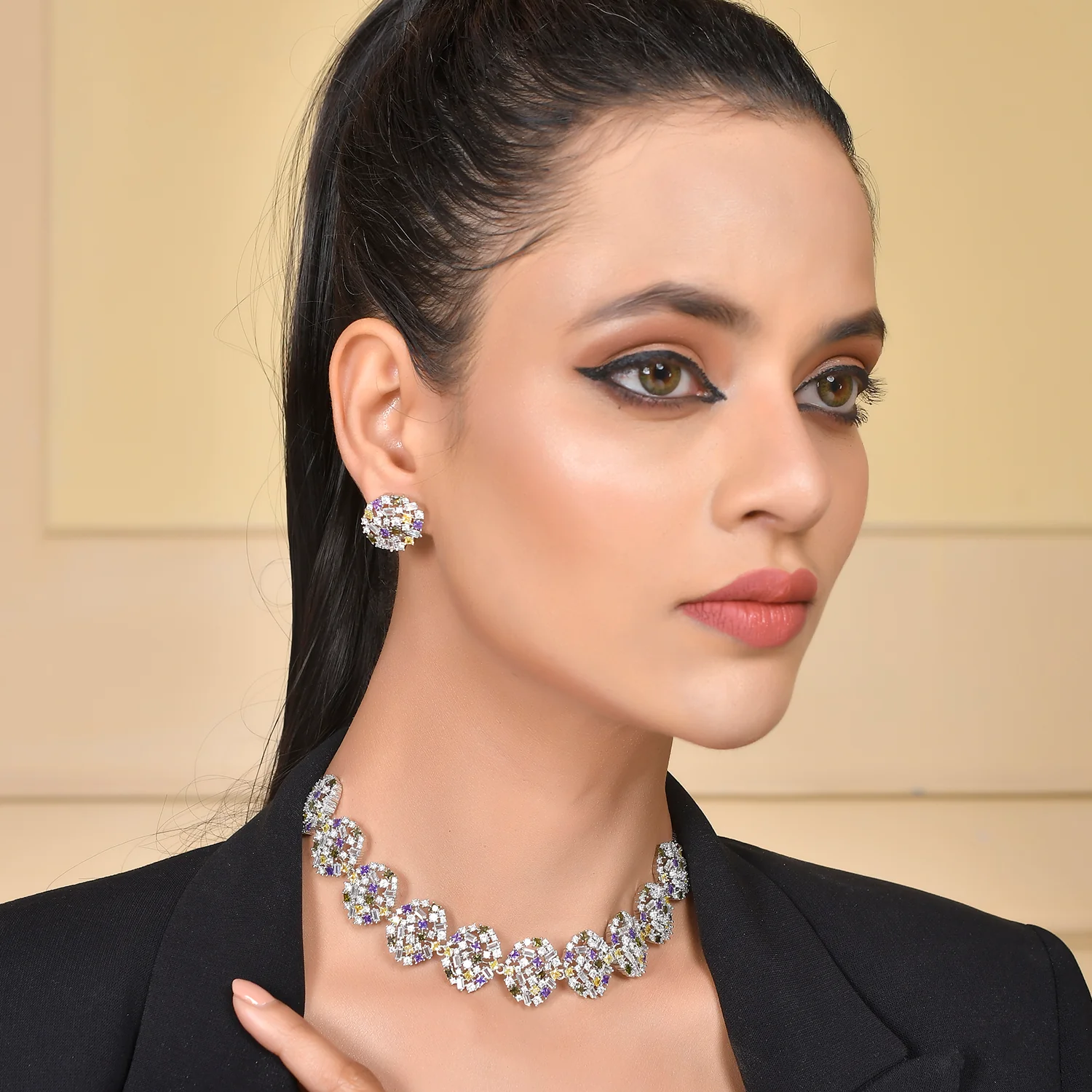 Mosaic Refined Glam Necklace Set - Image 2