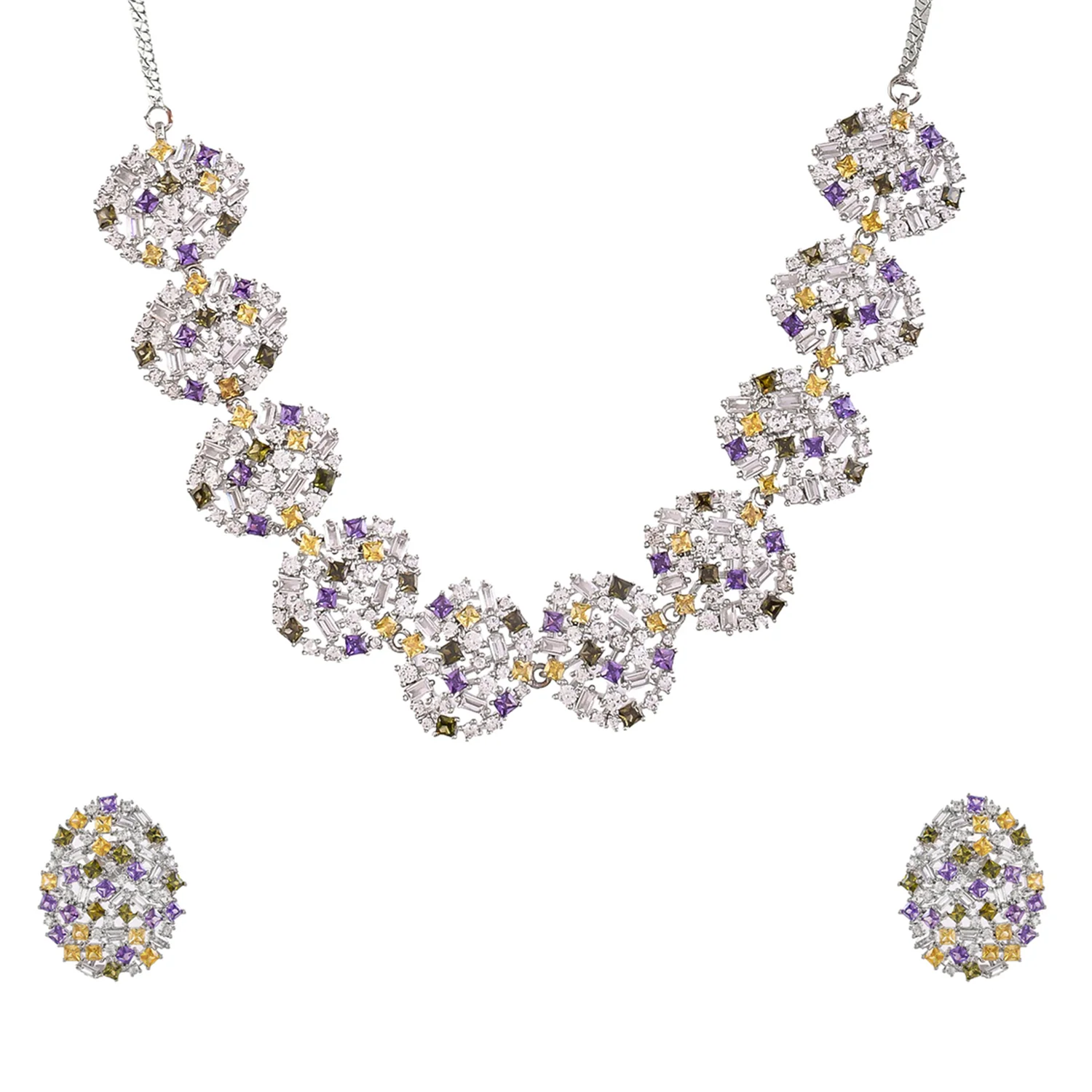 Mosaic Refined Glam Necklace Set - Image 3