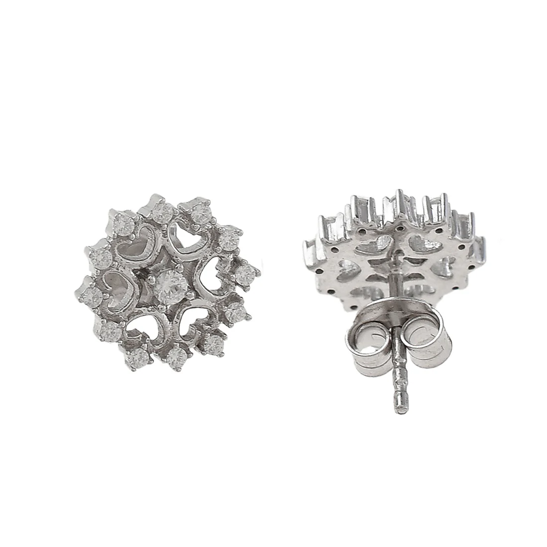 Mother's Day Collection Sterling Silver Round Cut Zircons Cocktail Pendant Set - Image 6