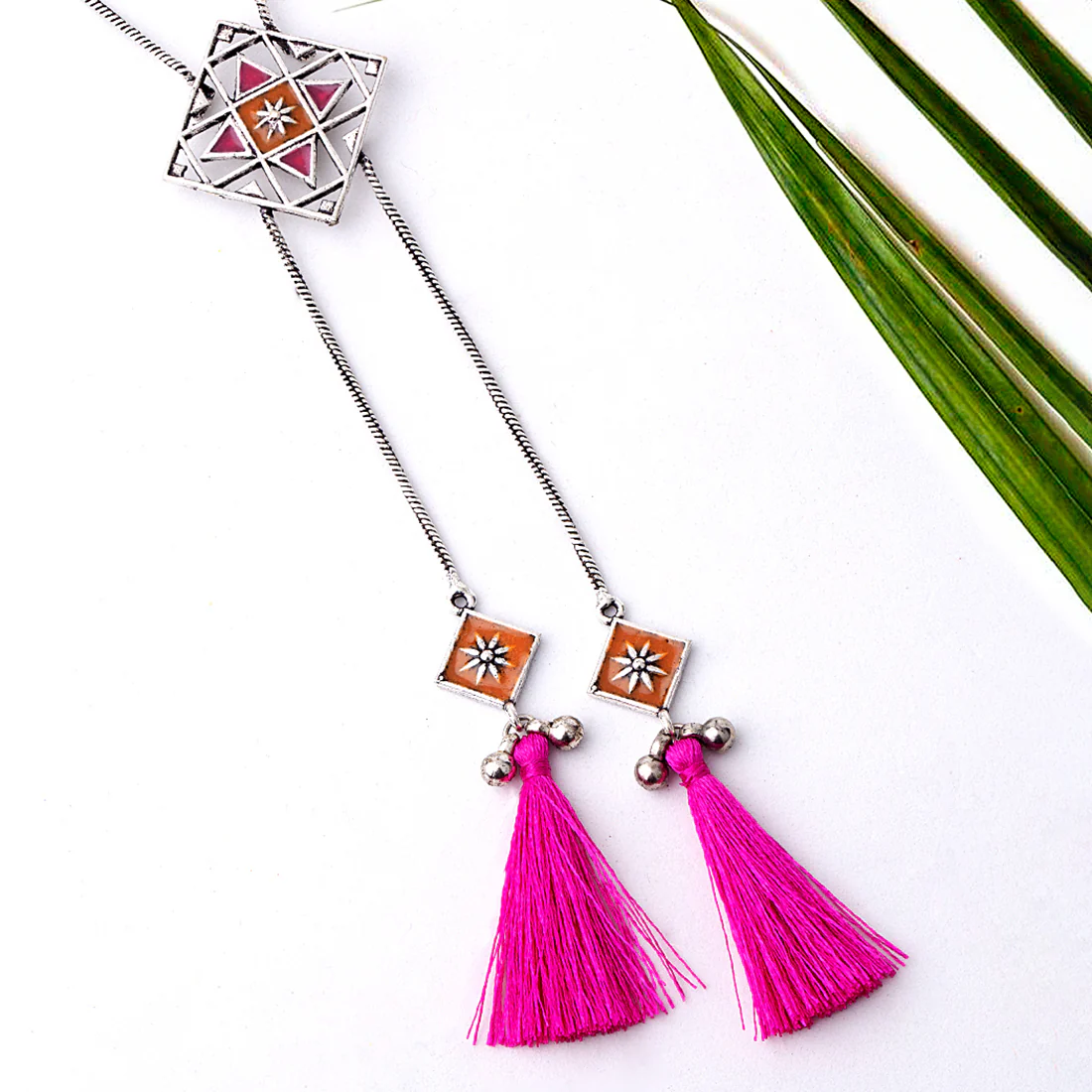 Nakhrali Filigree Design Enameled Necklace