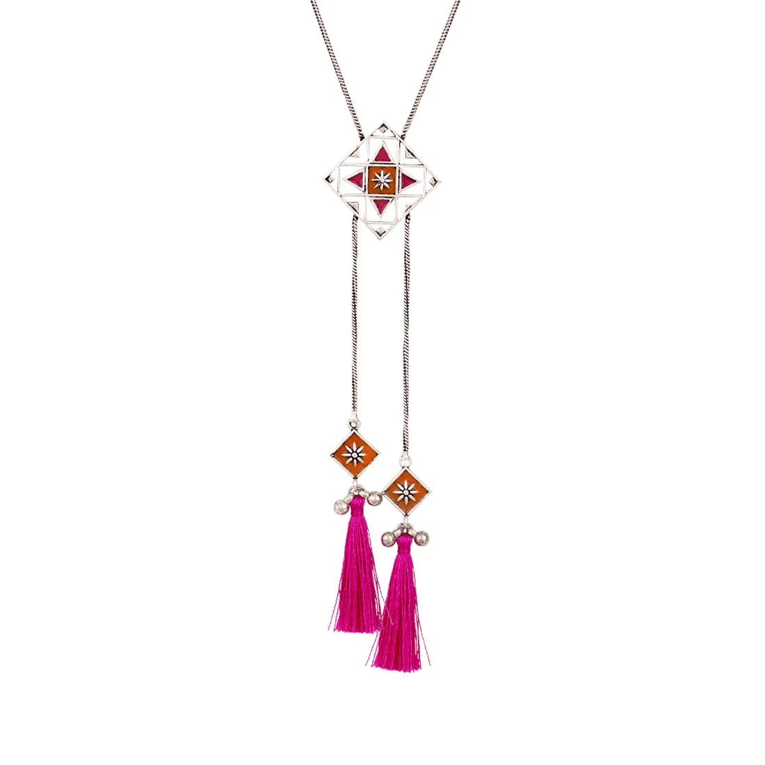 Nakhrali Filigree Design Enameled Necklace - Image 3