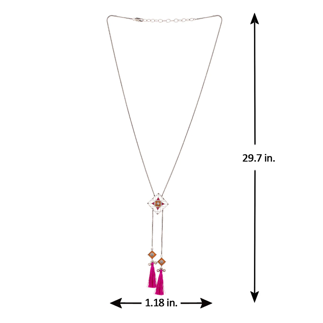 Nakhrali Filigree Design Enameled Necklace - Image 6