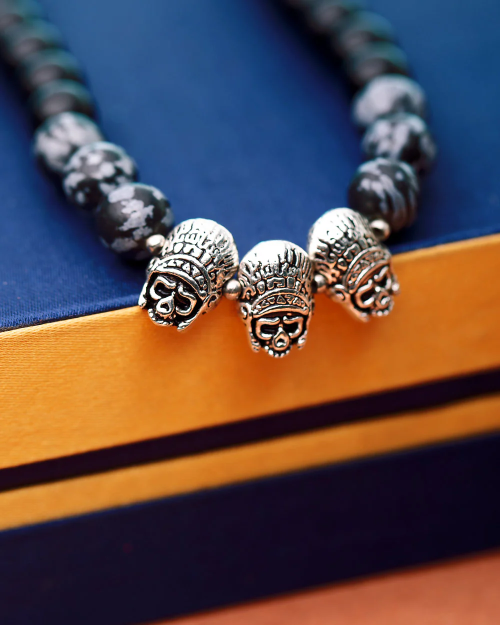 Natural Beads Metal Embellishments Chain