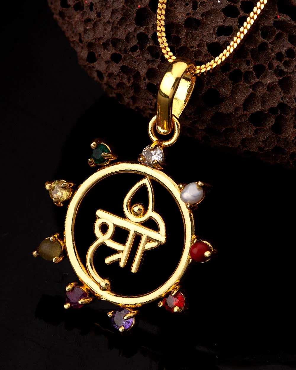 Navratan Extension Religious Inscription Pendant