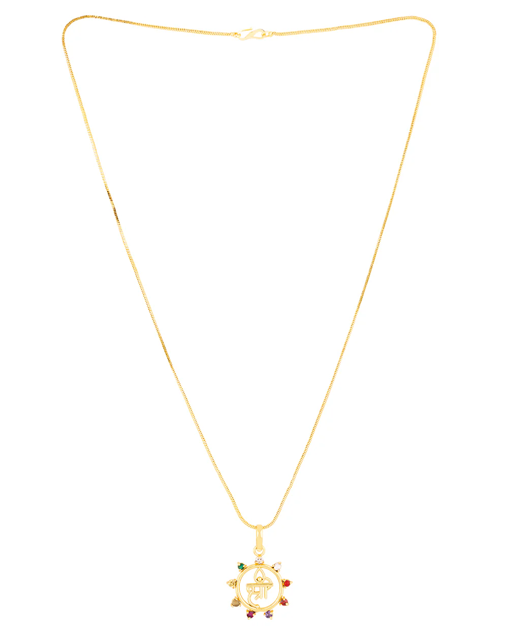 Navratan Extension Religious Inscription Pendant - Image 3