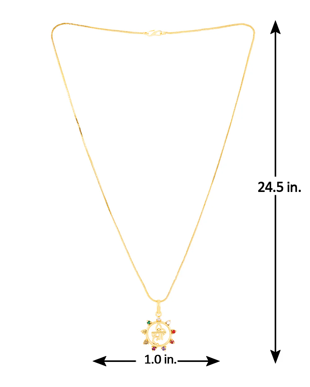 Navratan Extension Religious Inscription Pendant - Image 5