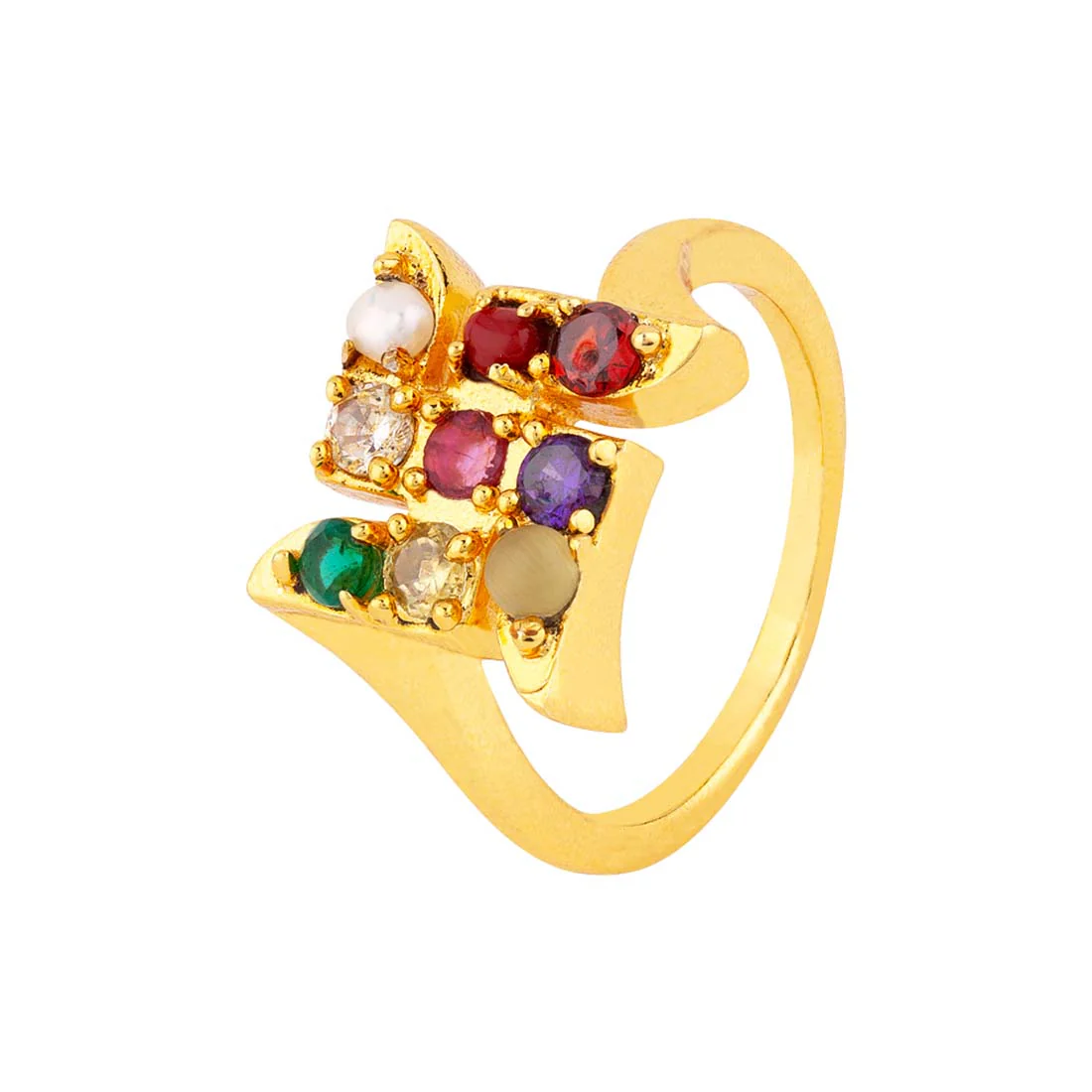 Navratan Extension Swastik Ring - Image 3