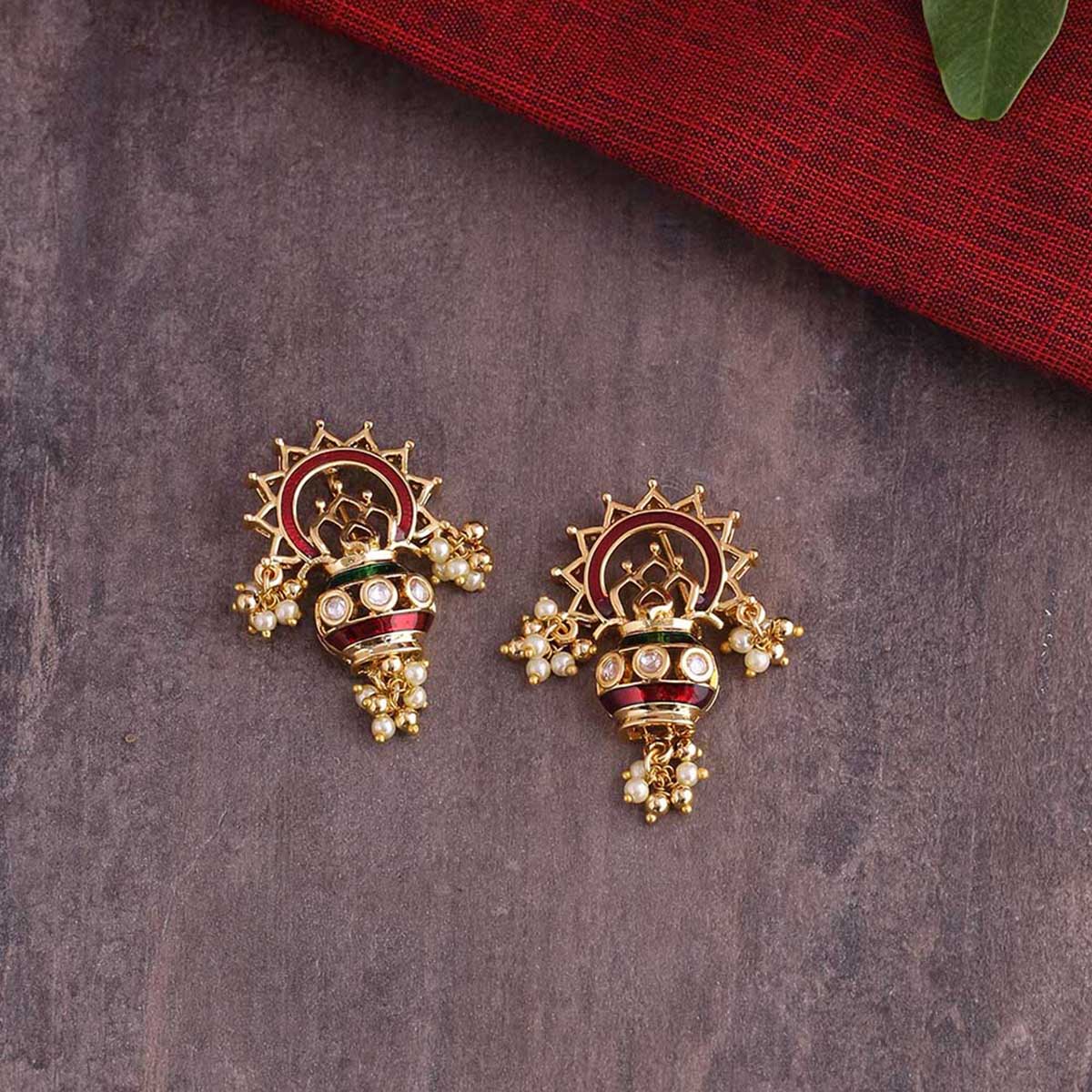 Navratan Filigree Design Earrings
