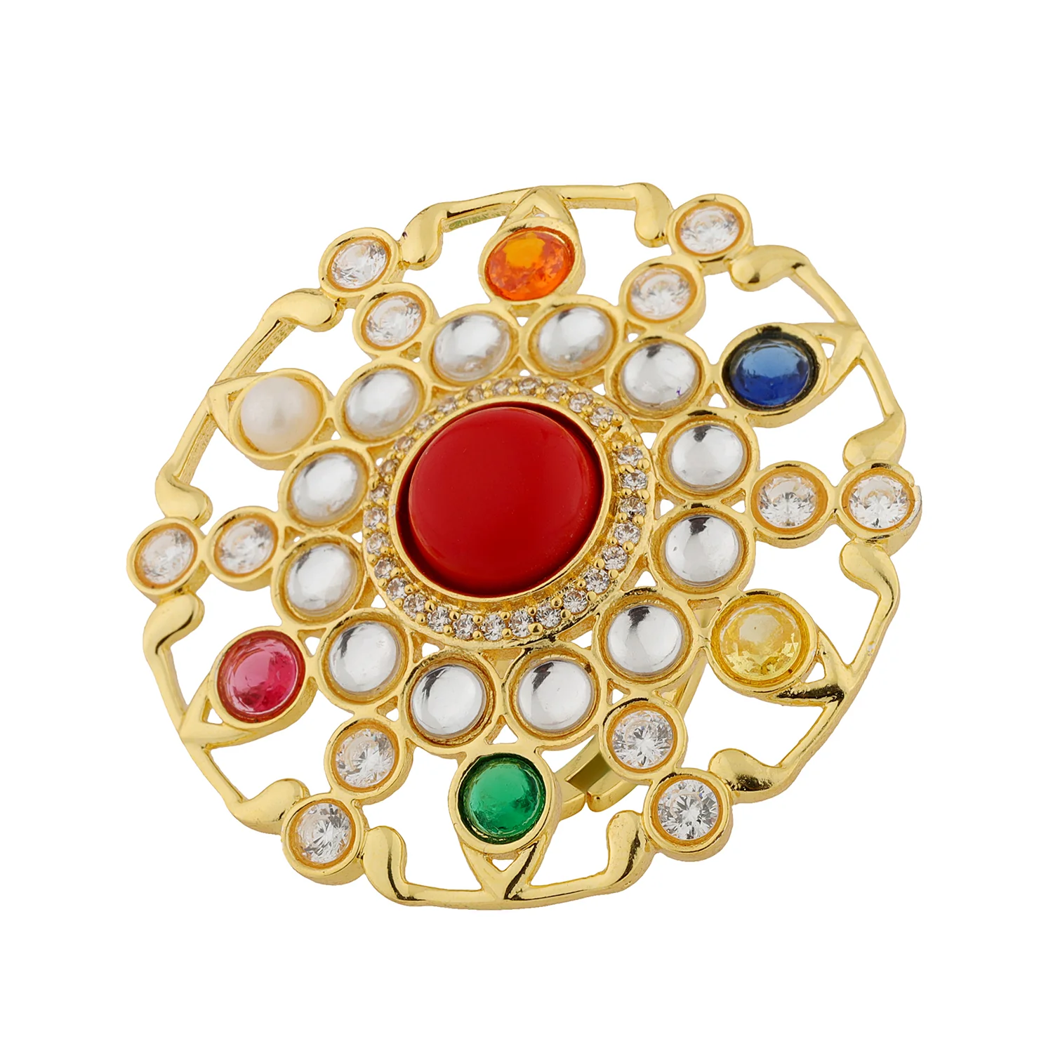 Navratan Divine Statement Ring - Image 4