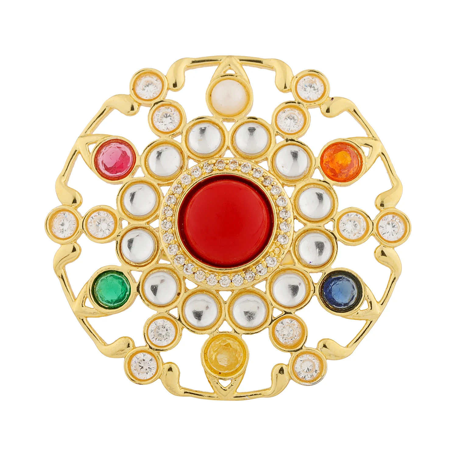 Navratan Divine Statement Ring - Image 5