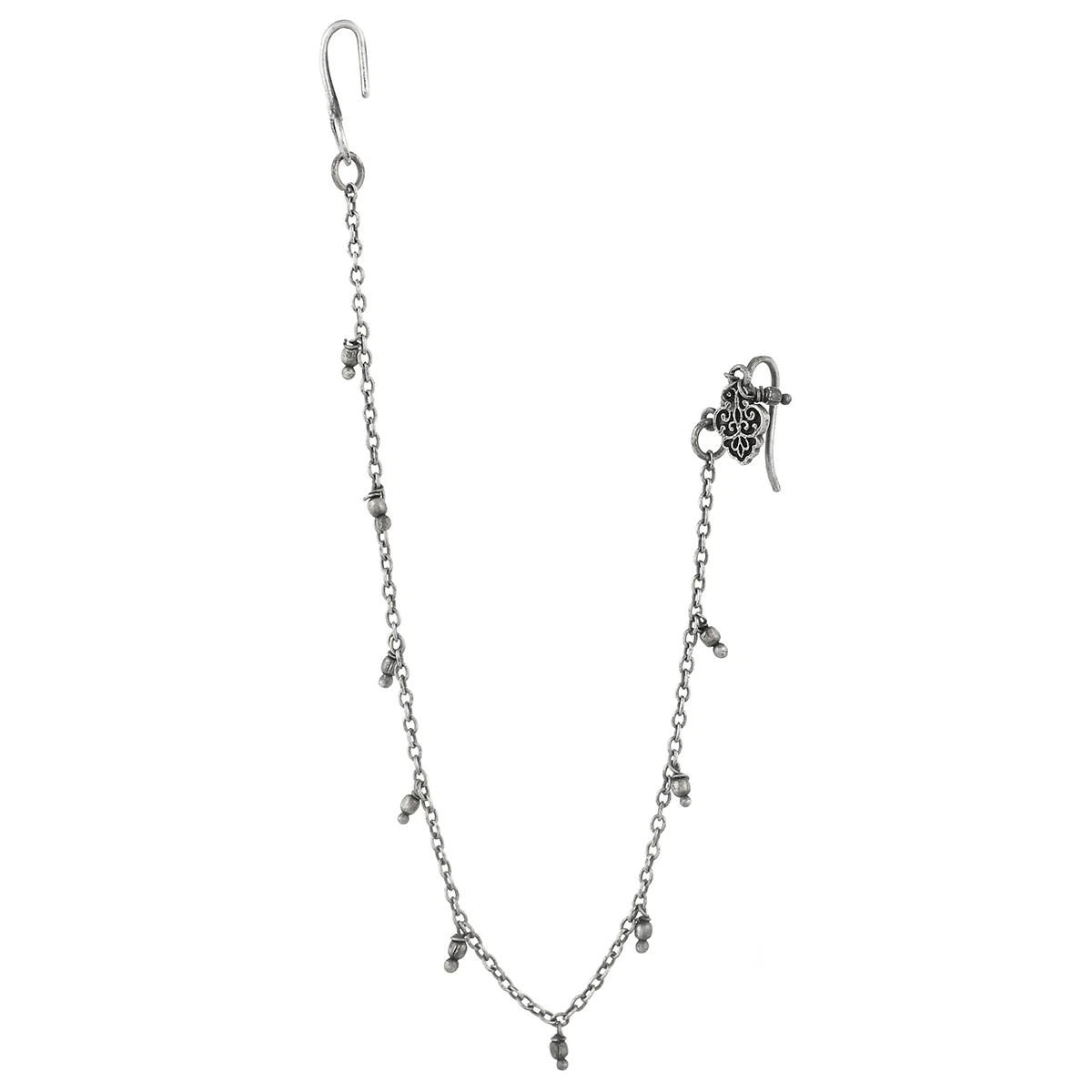 Nrityotsava Naira Nose Pin With Chain - Image 4