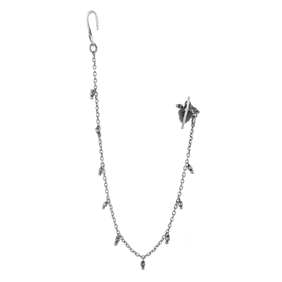 Nrityotsava Naira Nose Pin With Chain - Image 5
