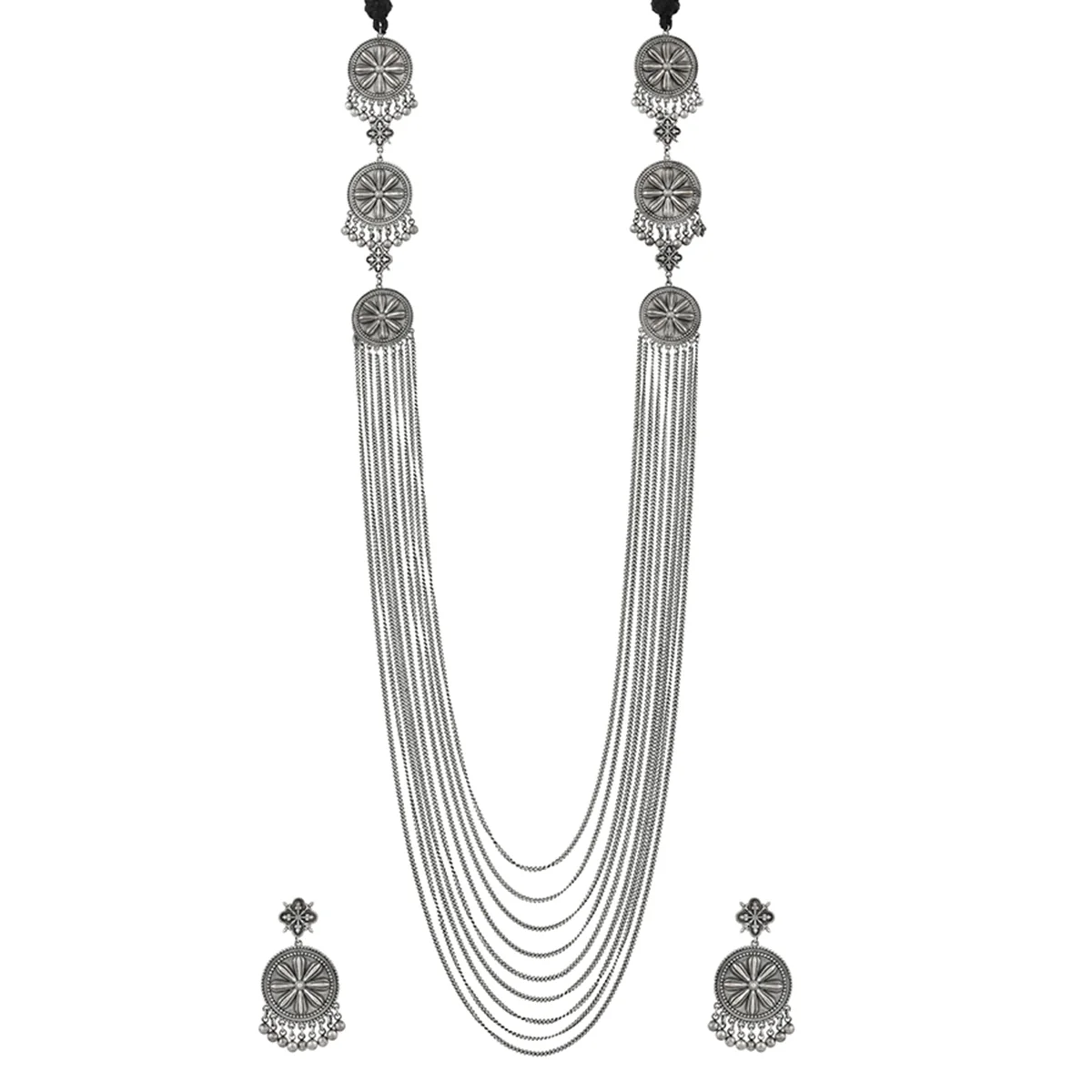 Nrityotsava Aisha Ghungroo Long Necklace Set - Image 4