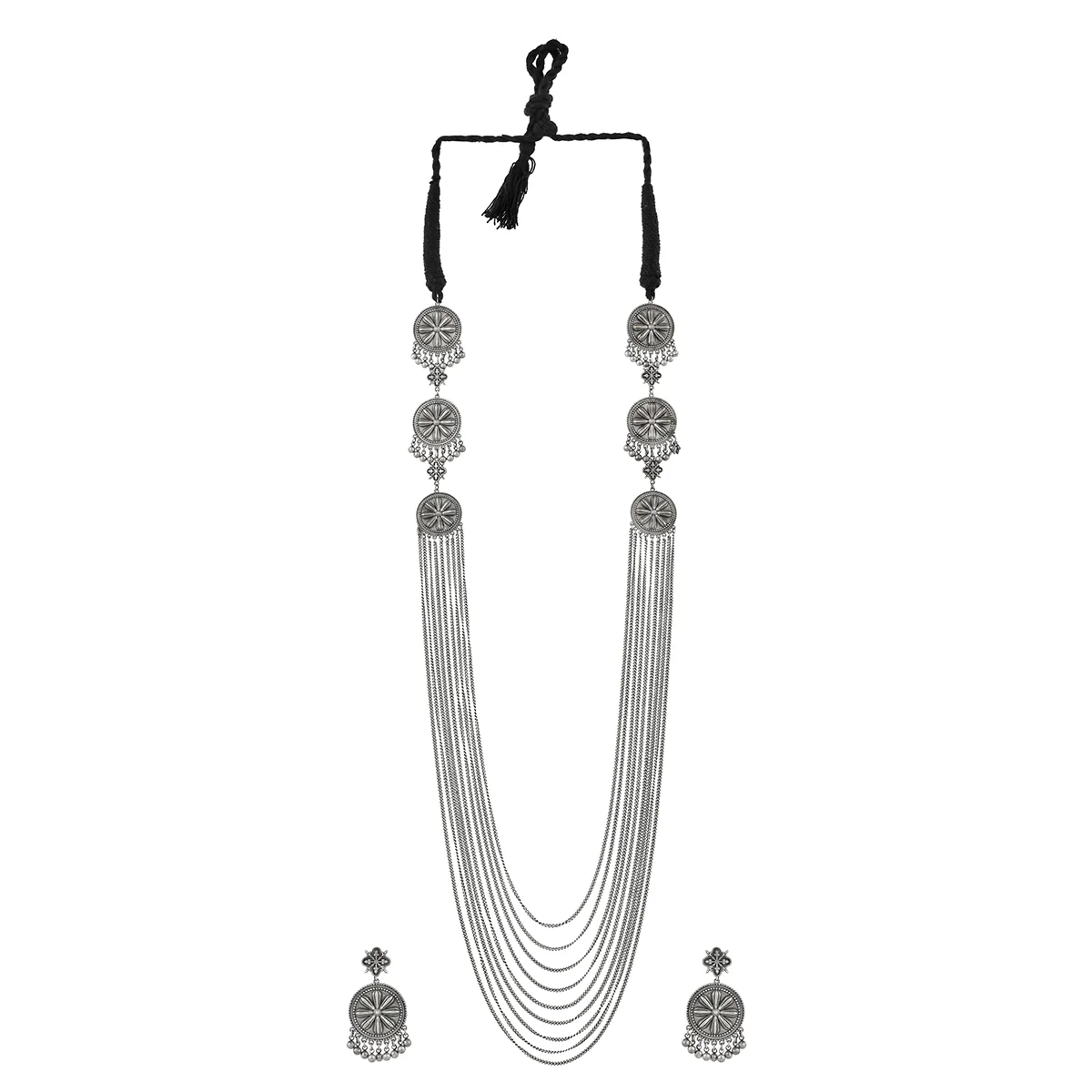 Nrityotsava Aisha Ghungroo Long Necklace Set - Image 5