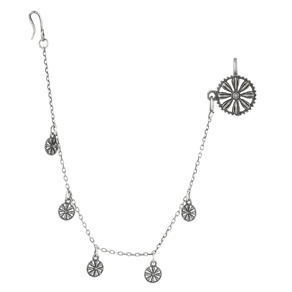Nrityotsava Ishana Nose Ring With Chain - Image 3