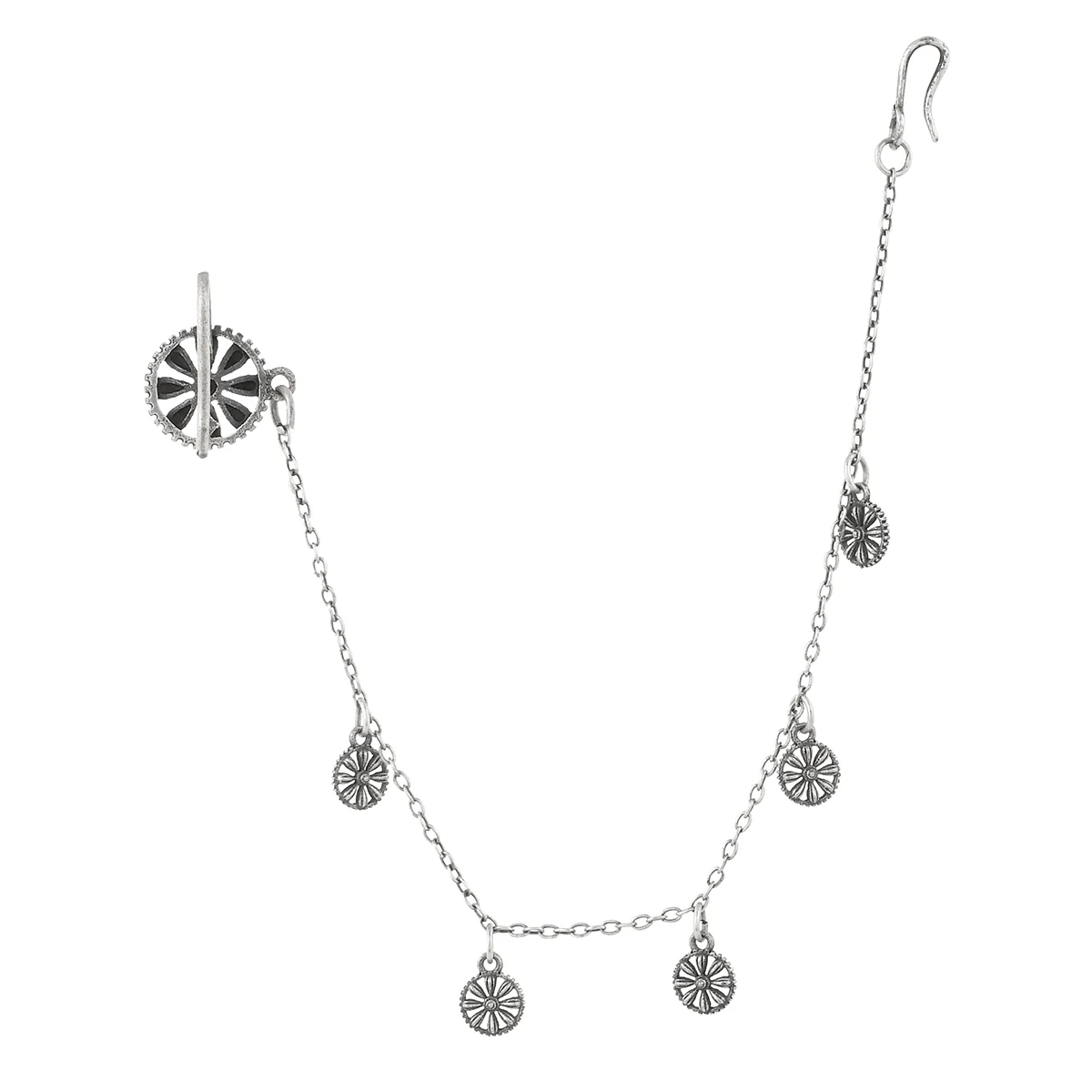Nrityotsava Ishana Nose Ring With Chain - Image 5