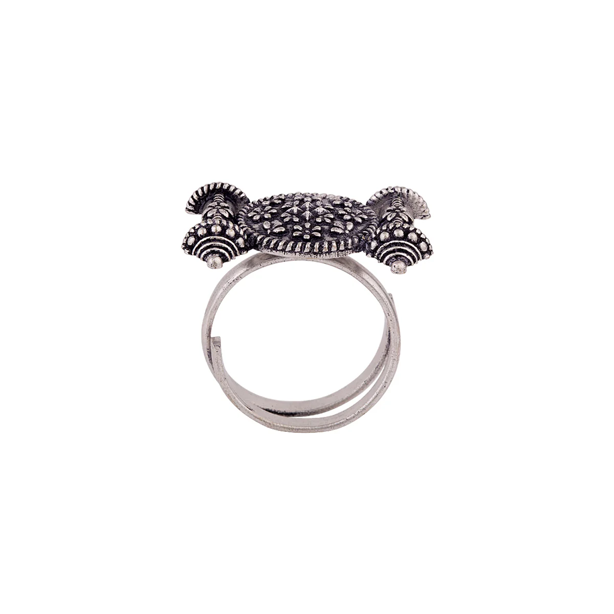 Nayantara Circle and Scrolls Statement Ring - Image 4