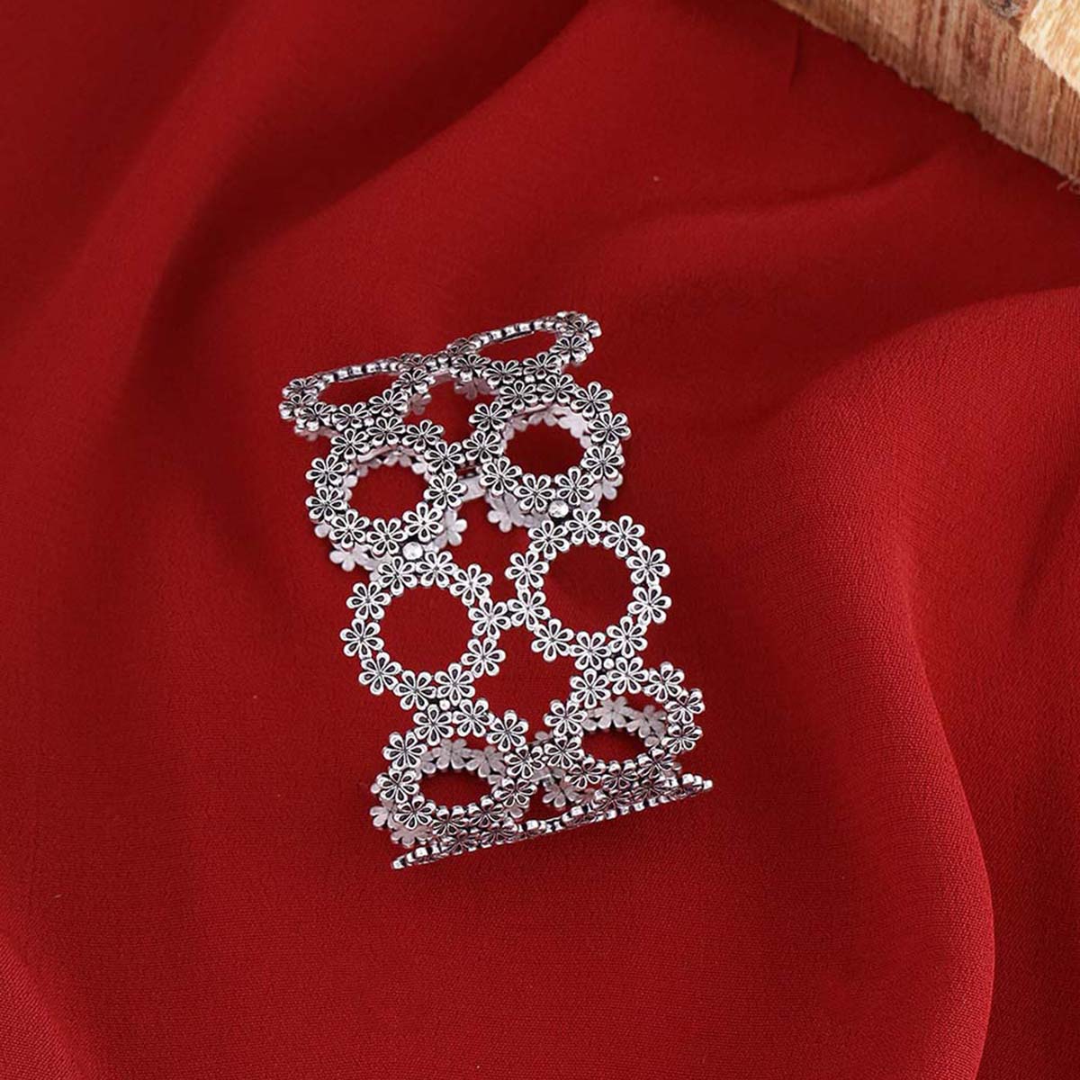 Nayantara Floral Motifs Cuff Bracelet