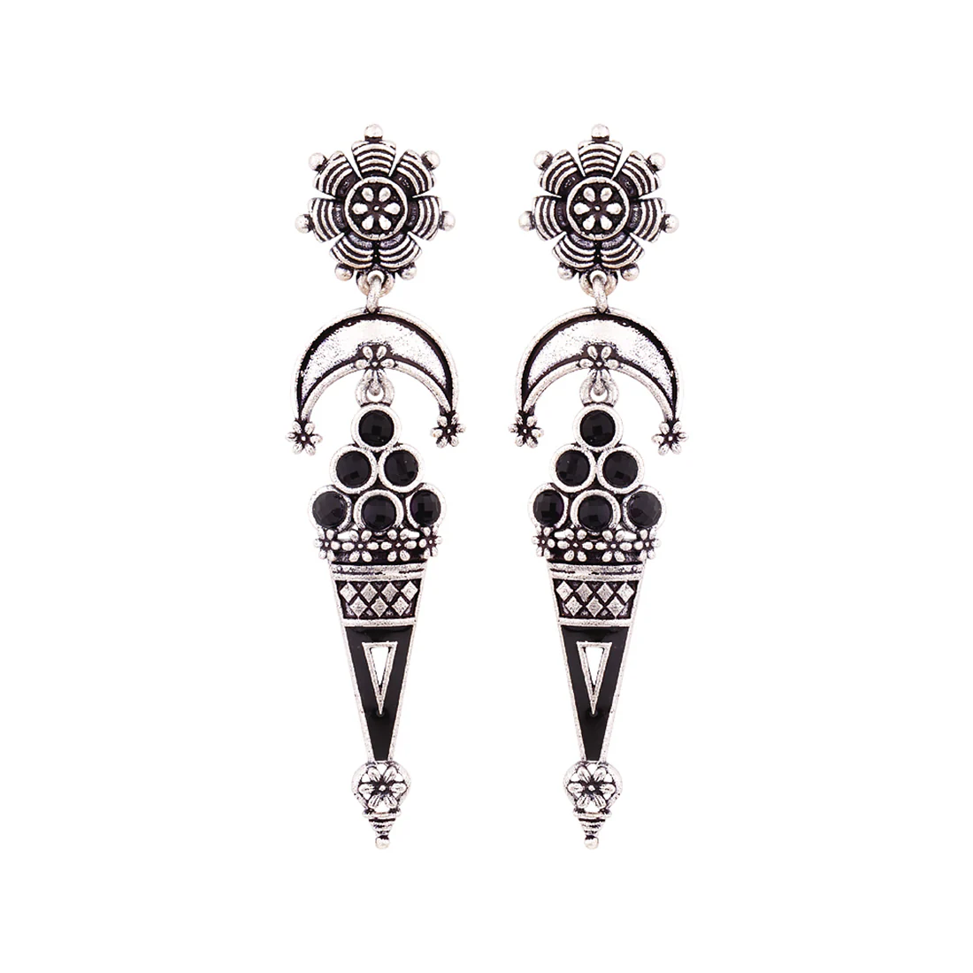 Nayantara Floral Motifs Drop Earrings - Image 3