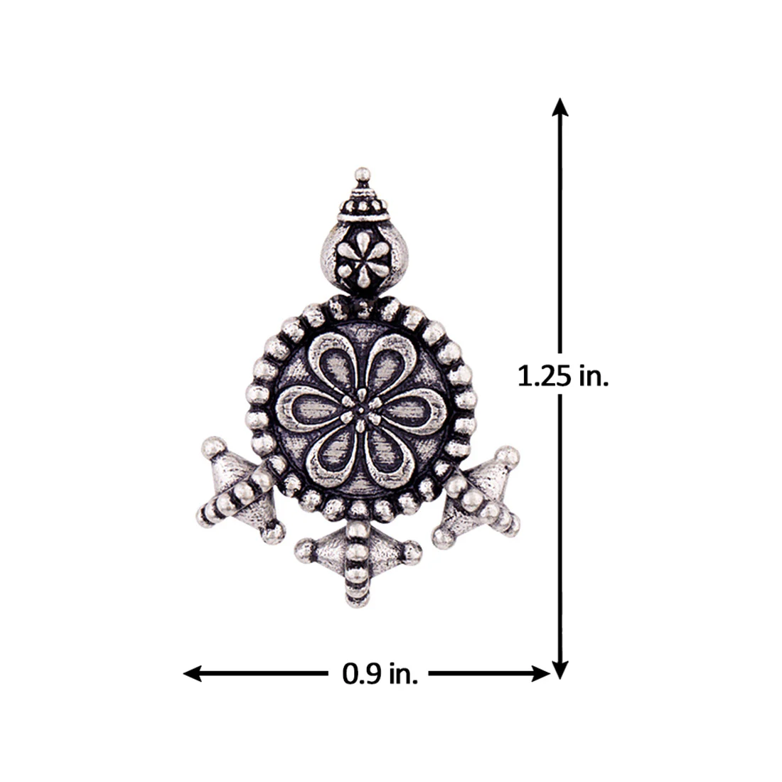 Nayantara Flower Motif Embossed Earrings - Image 5