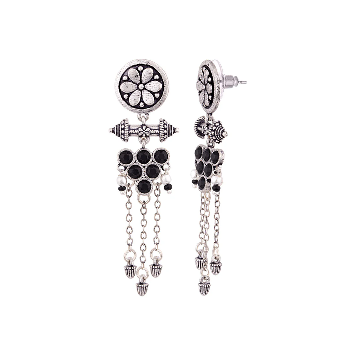 Nayantara Grapevine Pattern Drop Earrings - Image 4