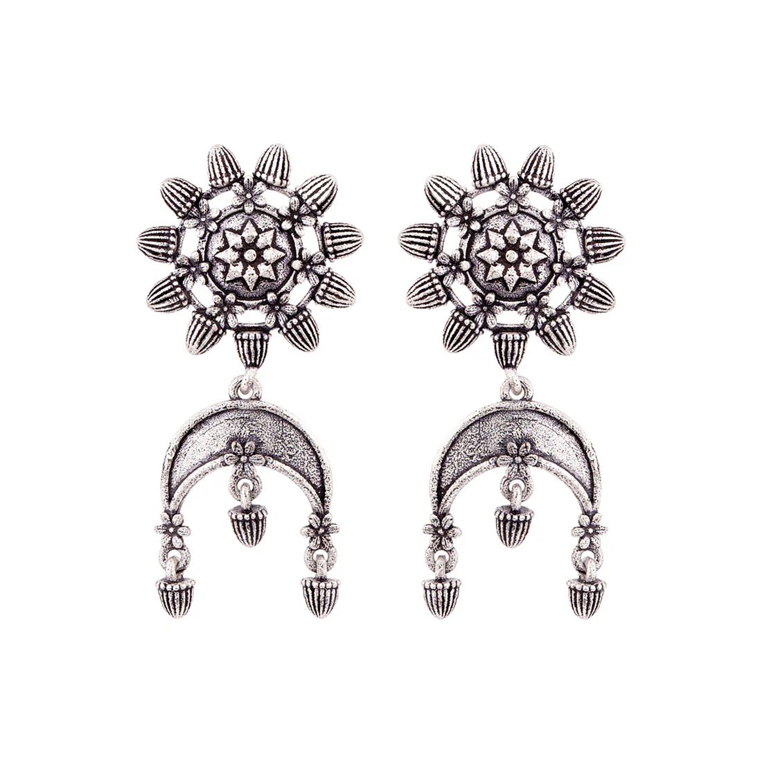 Nayantara Large Floral Motifs Earrings - Image 3