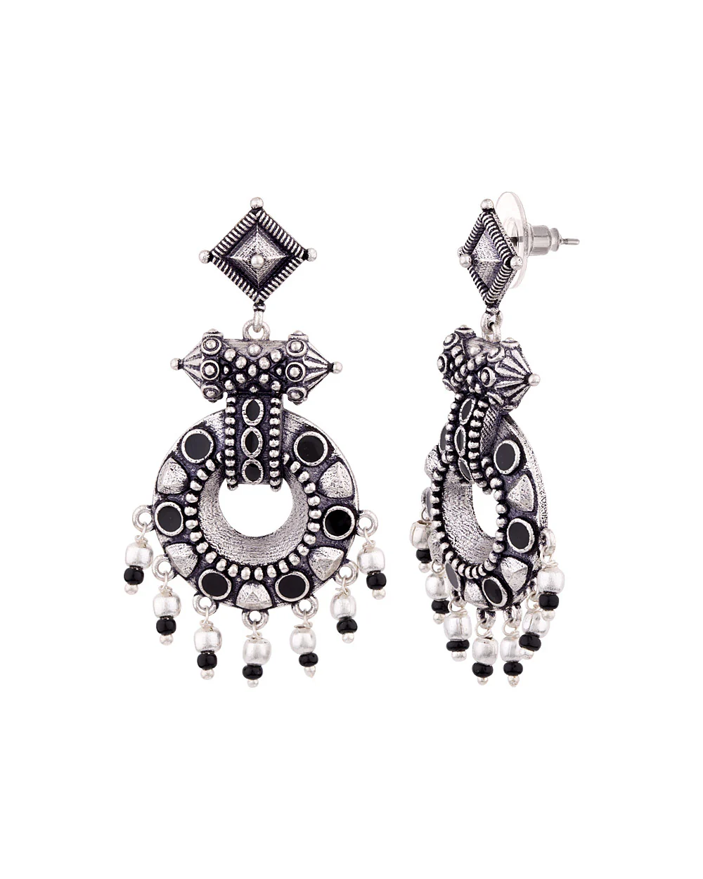 Nayantara Lightly Embellished Drop Earrings - Image 4